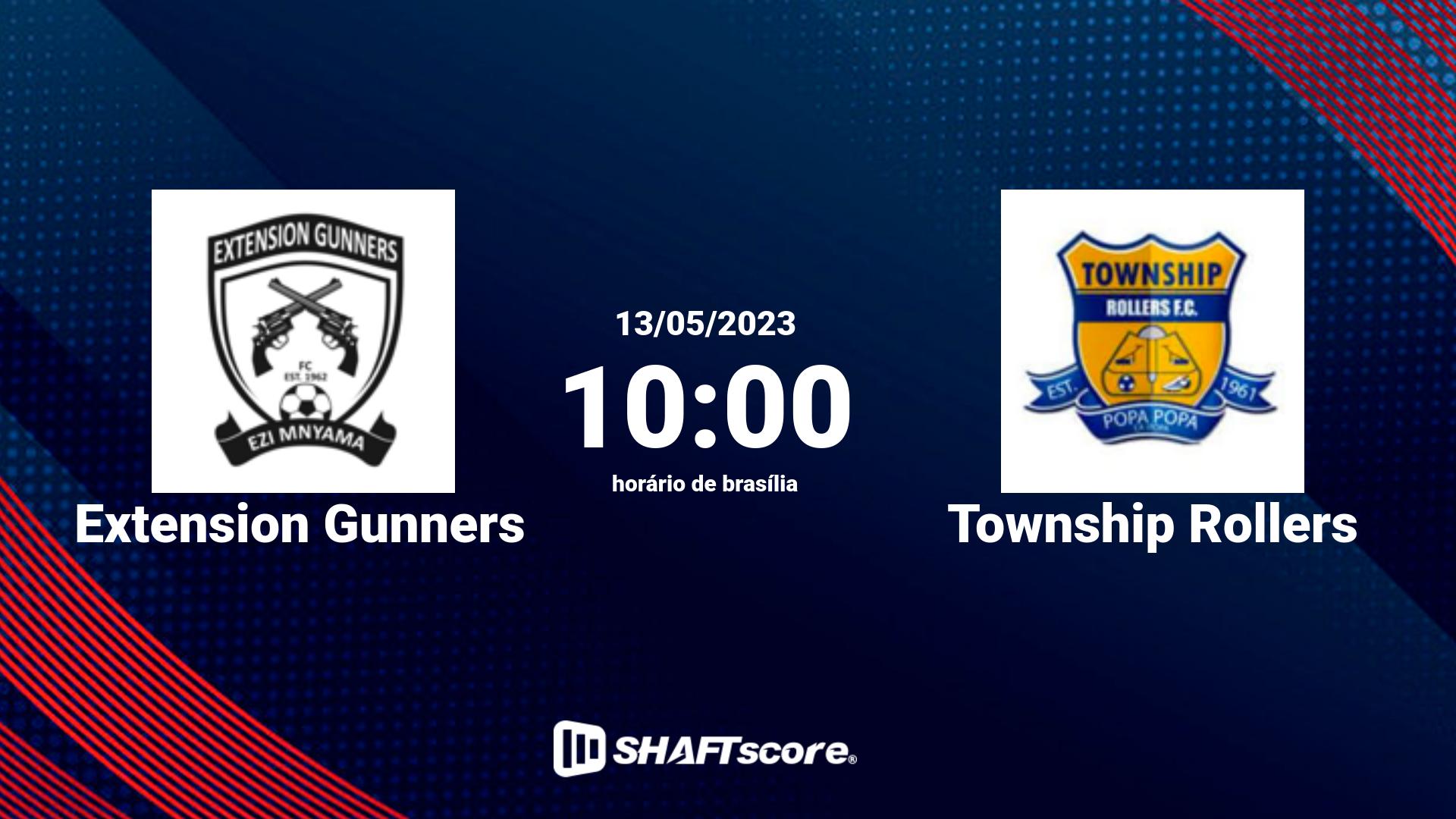 Estatísticas do jogo Extension Gunners vs Township Rollers 13.05 10:00