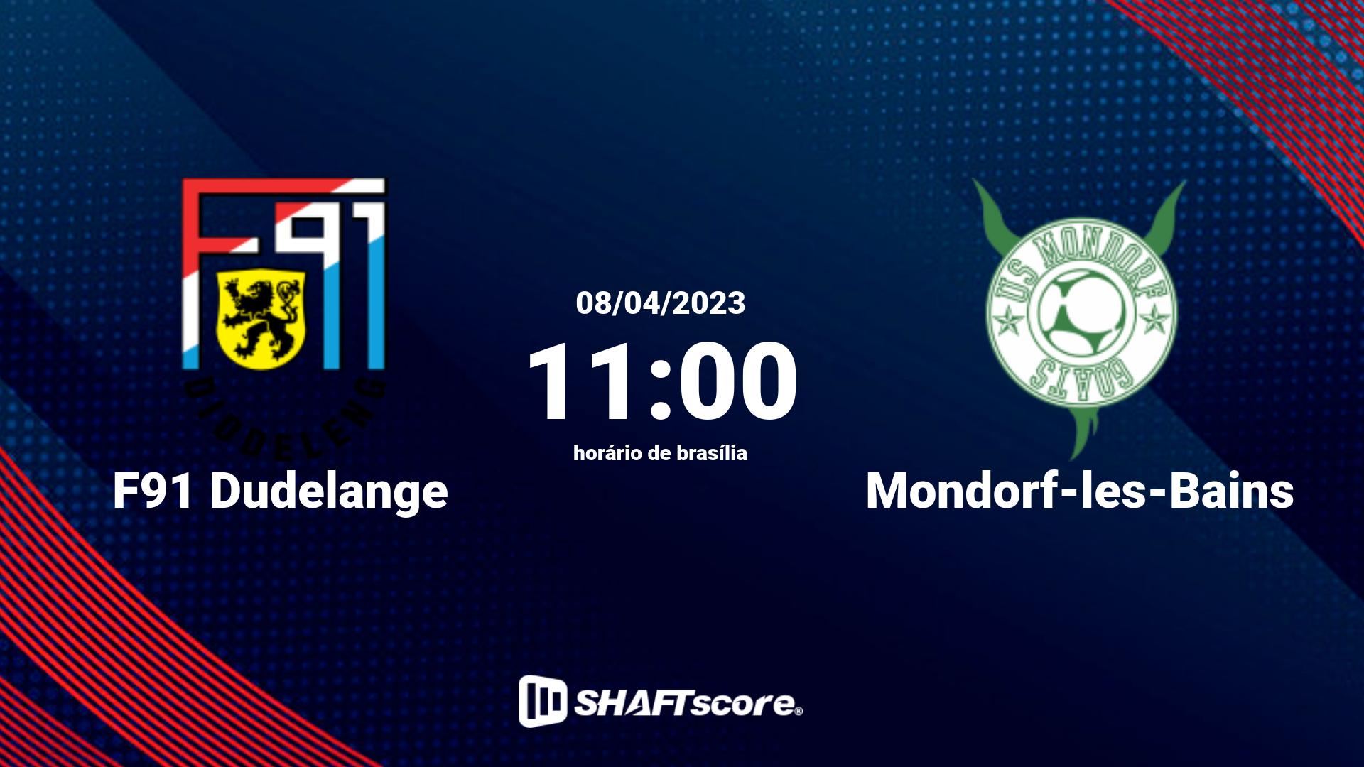 Estatísticas do jogo F91 Dudelange vs Mondorf-les-Bains 08.04 11:00