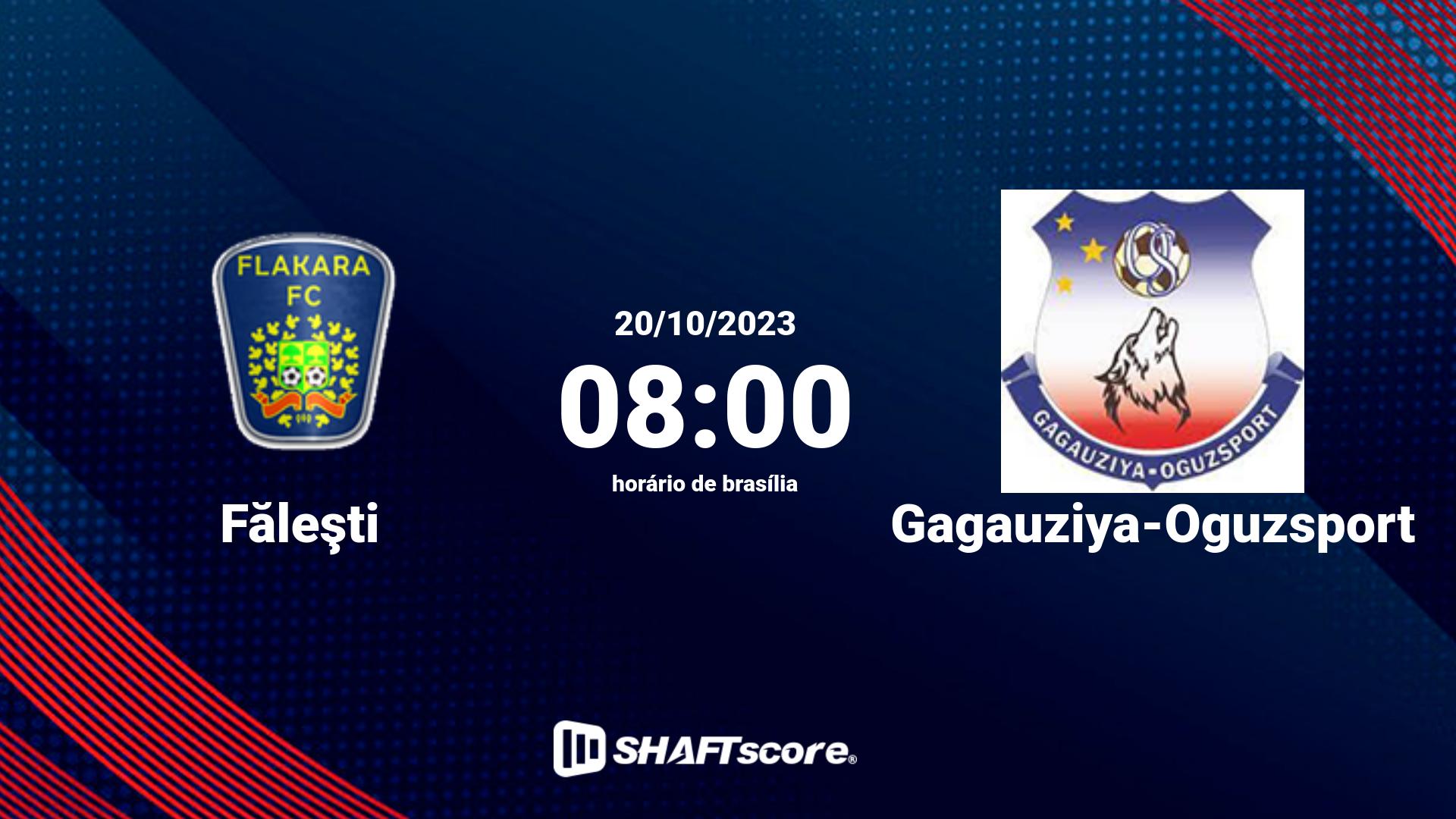 Estatísticas do jogo Făleşti vs Gagauziya-Oguzsport 20.10 08:00