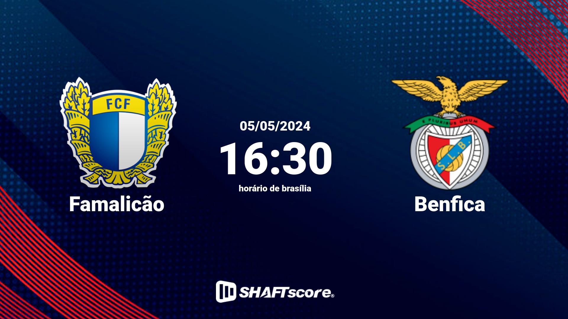 Estatísticas do jogo Famalicão vs Benfica 05.05 16:30