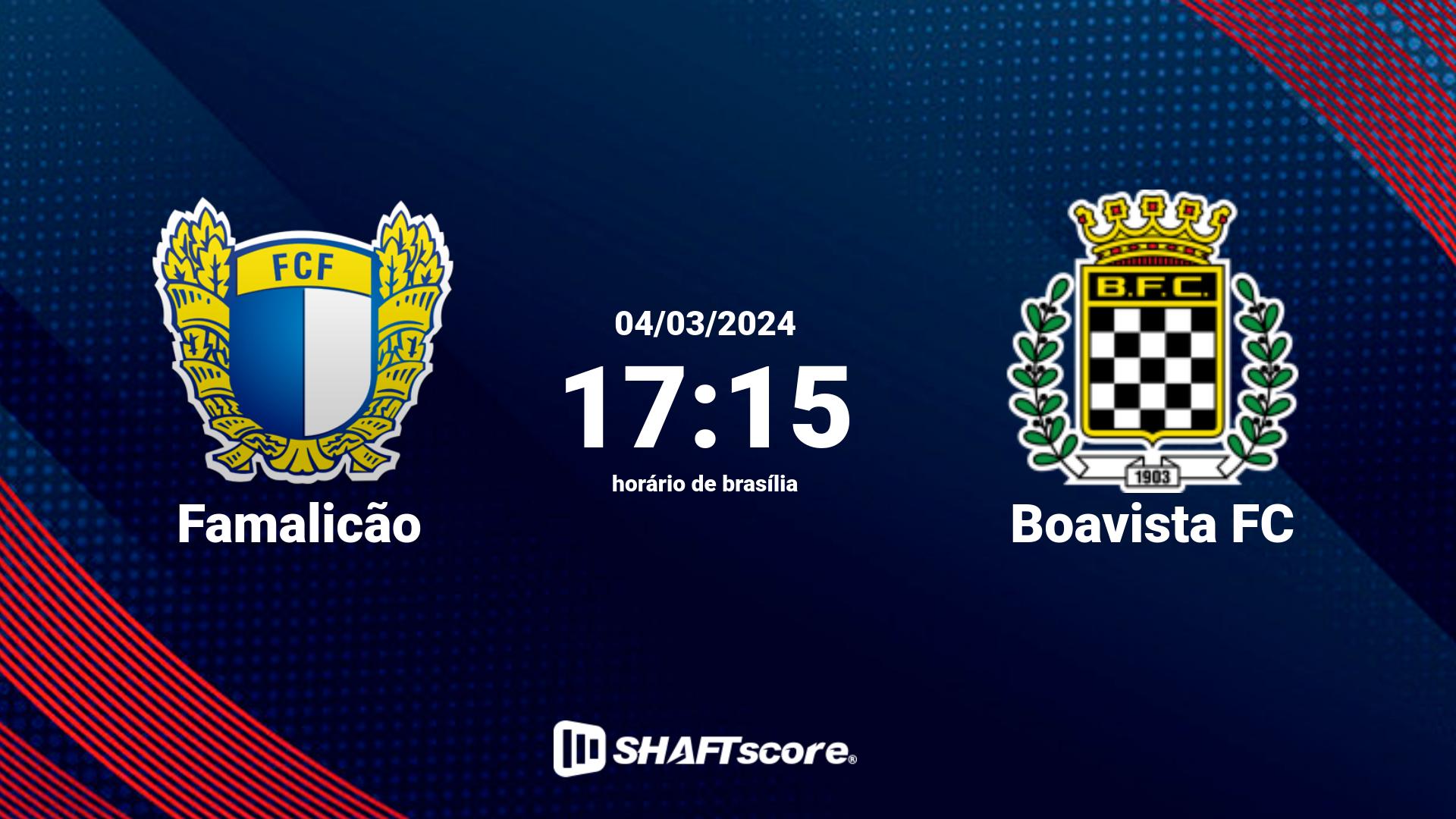 Estatísticas do jogo Famalicão vs Boavista FC 04.03 17:15