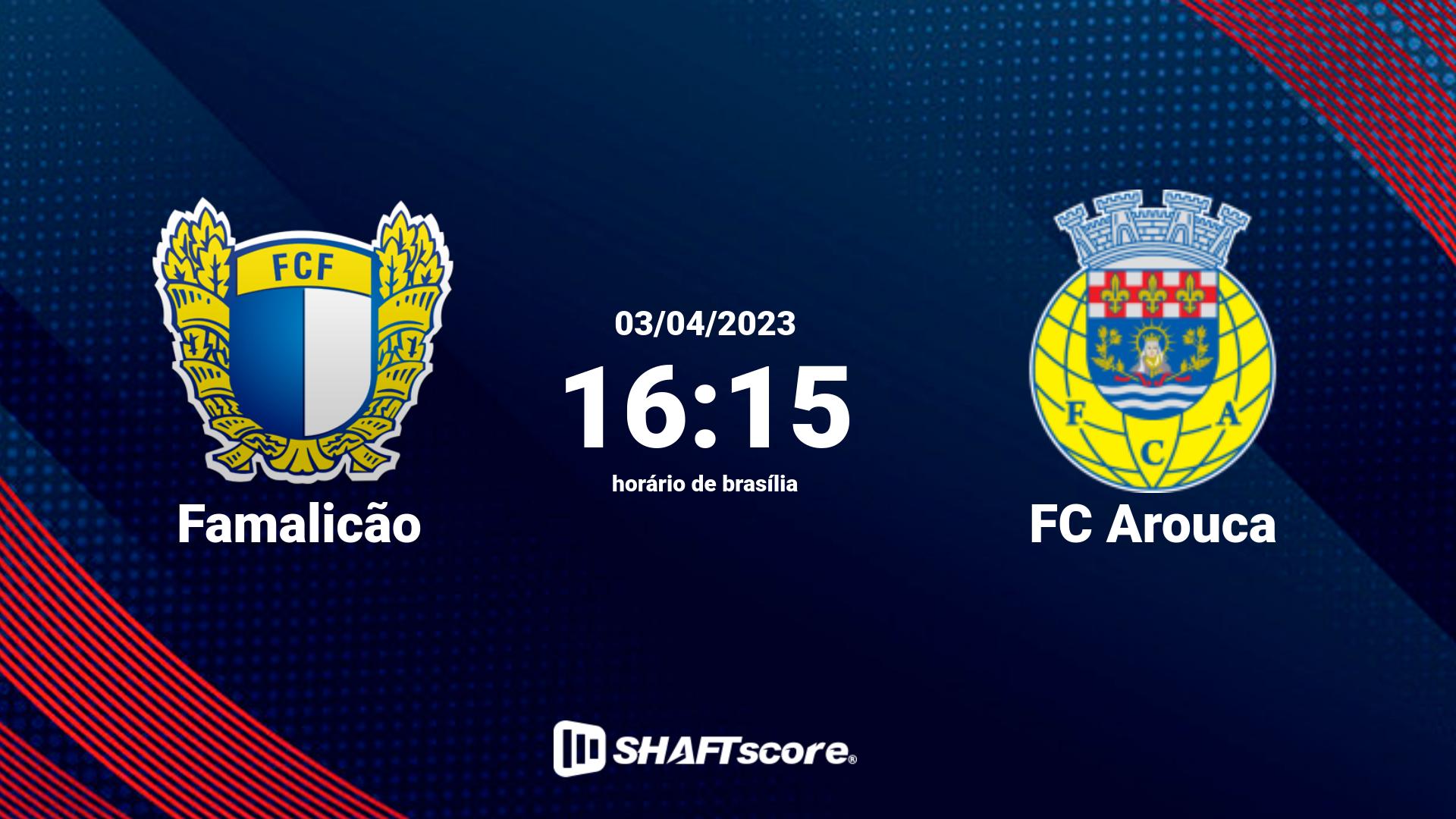 Estatísticas do jogo Famalicão vs FC Arouca 03.04 16:15