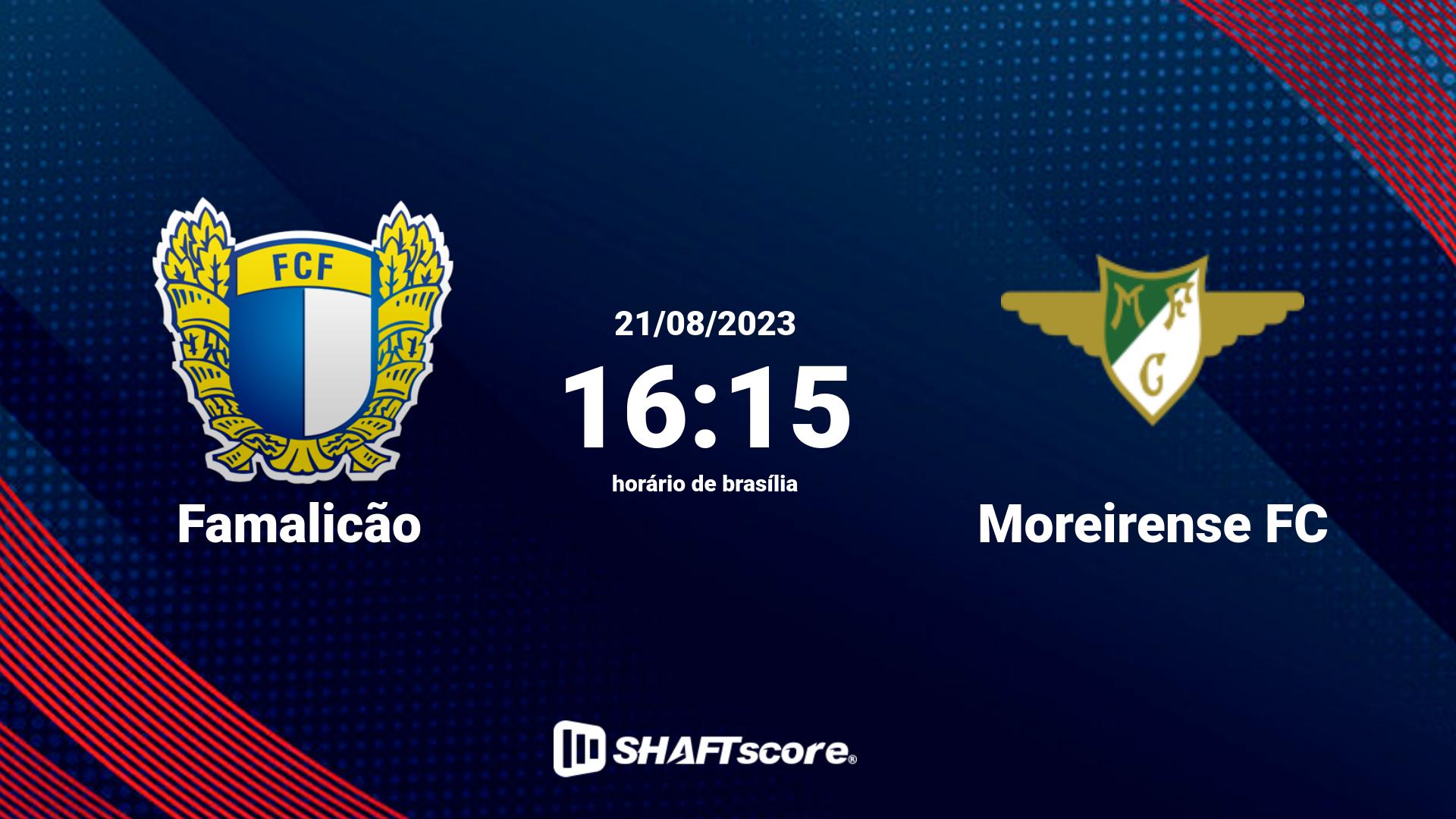 Estatísticas do jogo Famalicão vs Moreirense FC 21.08 16:15