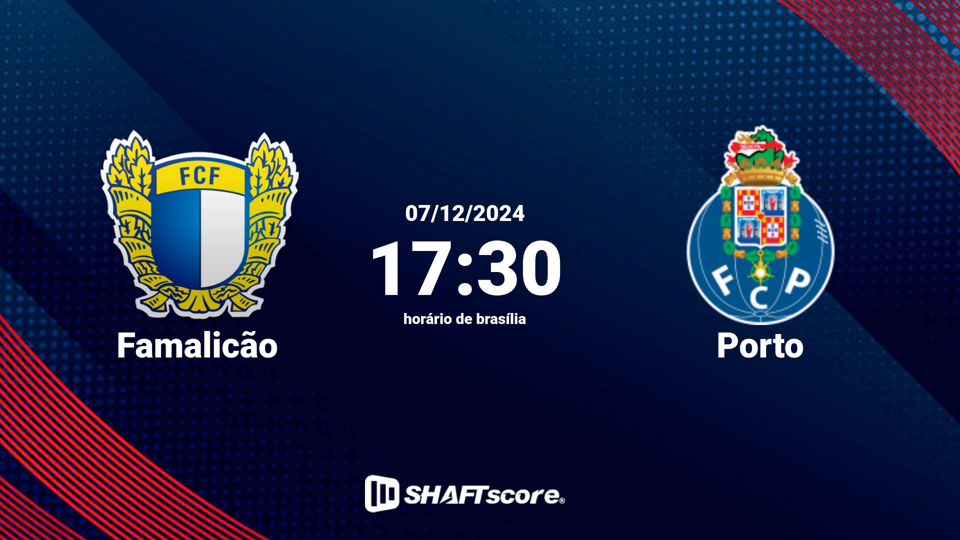 Estatísticas do jogo Famalicão vs Porto 07.12 17:30