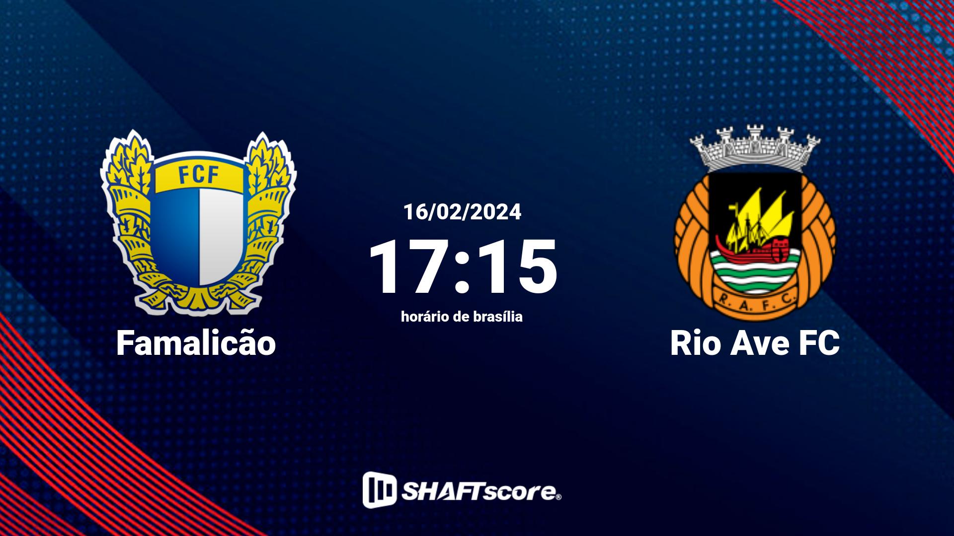 Estatísticas do jogo Famalicão vs Rio Ave FC 16.02 17:15