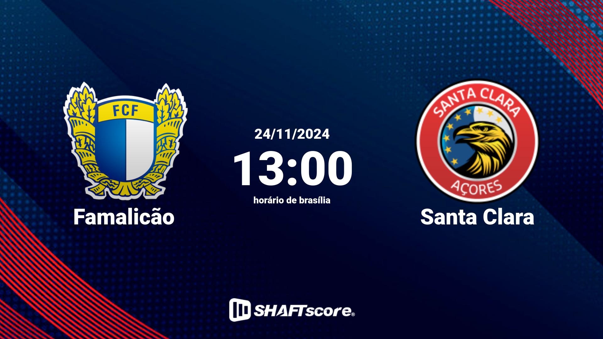 Estatísticas do jogo Famalicão vs Santa Clara 24.11 13:00