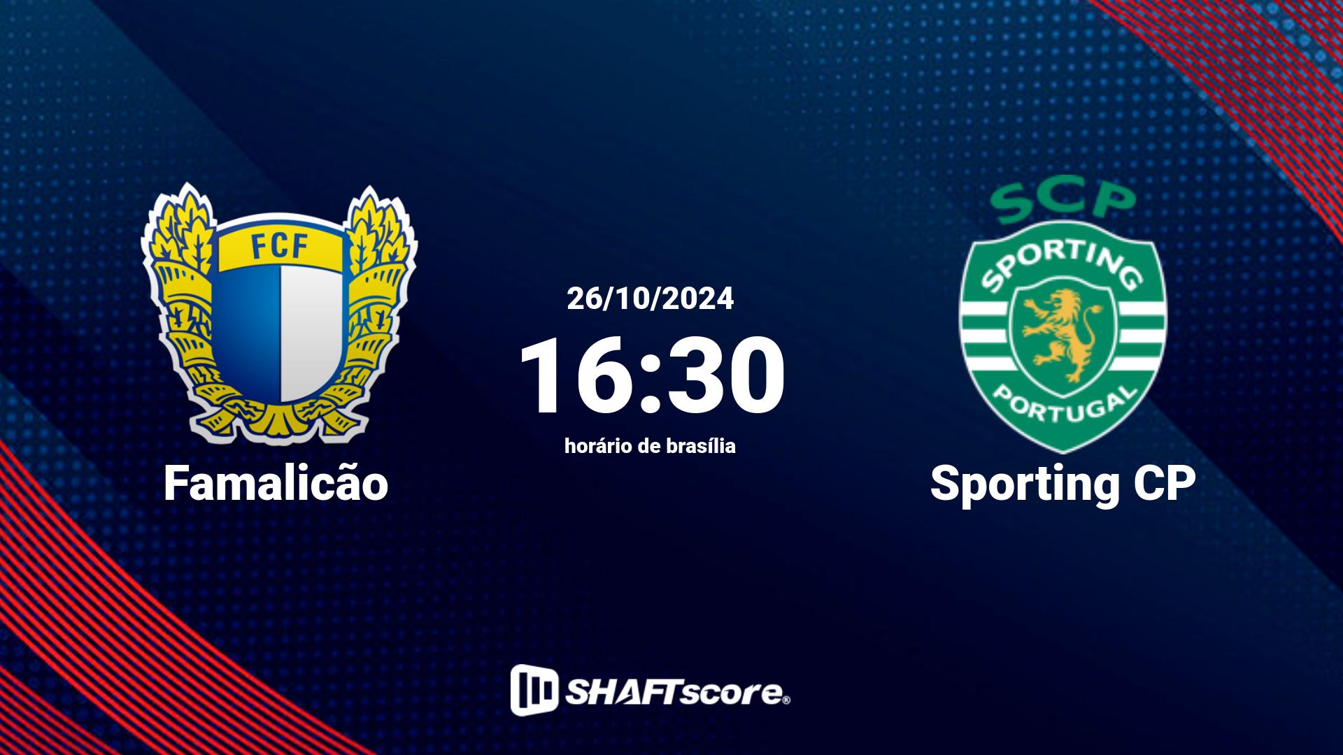 Estatísticas do jogo Famalicão vs Sporting CP 26.10 16:30