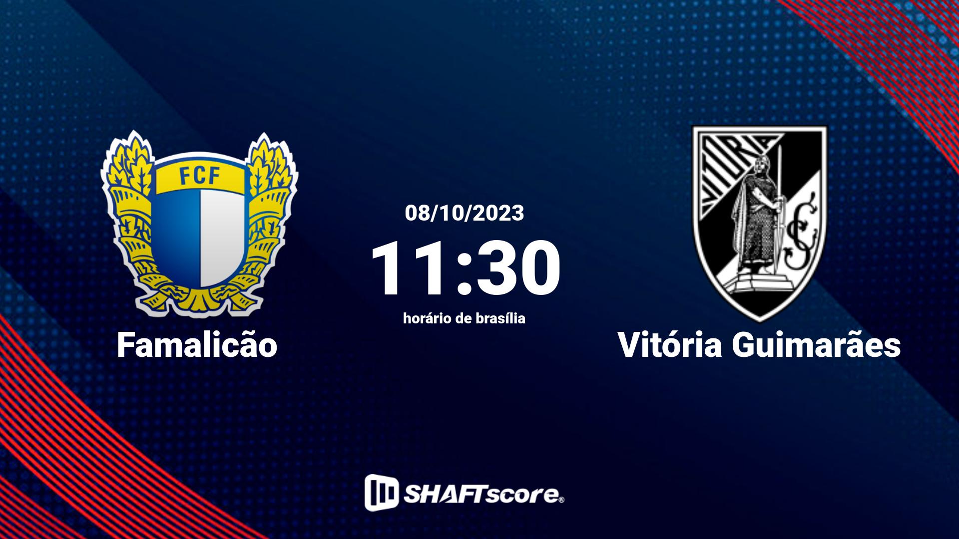 Estatísticas do jogo Famalicão vs Vitória Guimarães 08.10 11:30