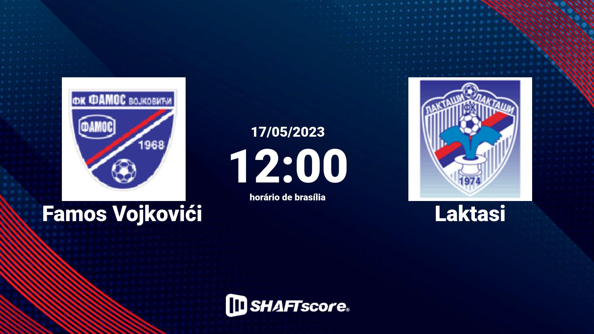 Estatísticas do jogo Famos Vojkovići vs Laktasi 17.05 12:00