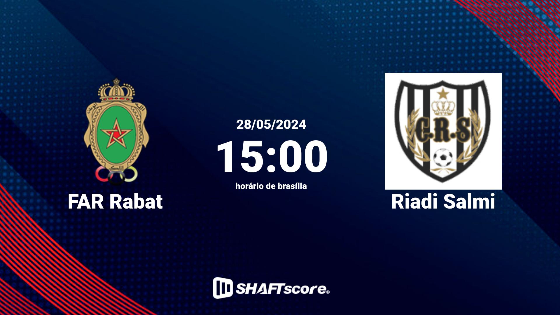 Estatísticas do jogo FAR Rabat vs Riadi Salmi 28.05 15:00