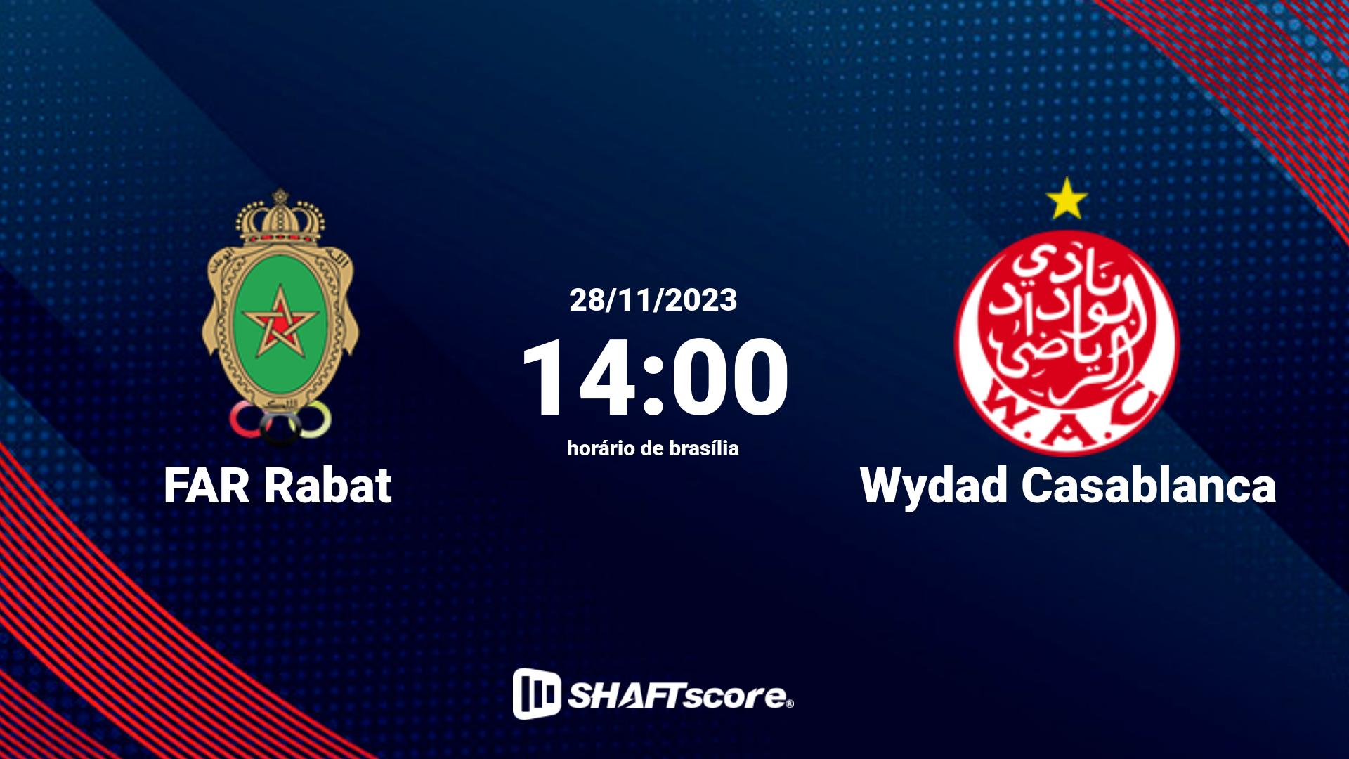 Estatísticas do jogo FAR Rabat vs Wydad Casablanca 28.11 14:00