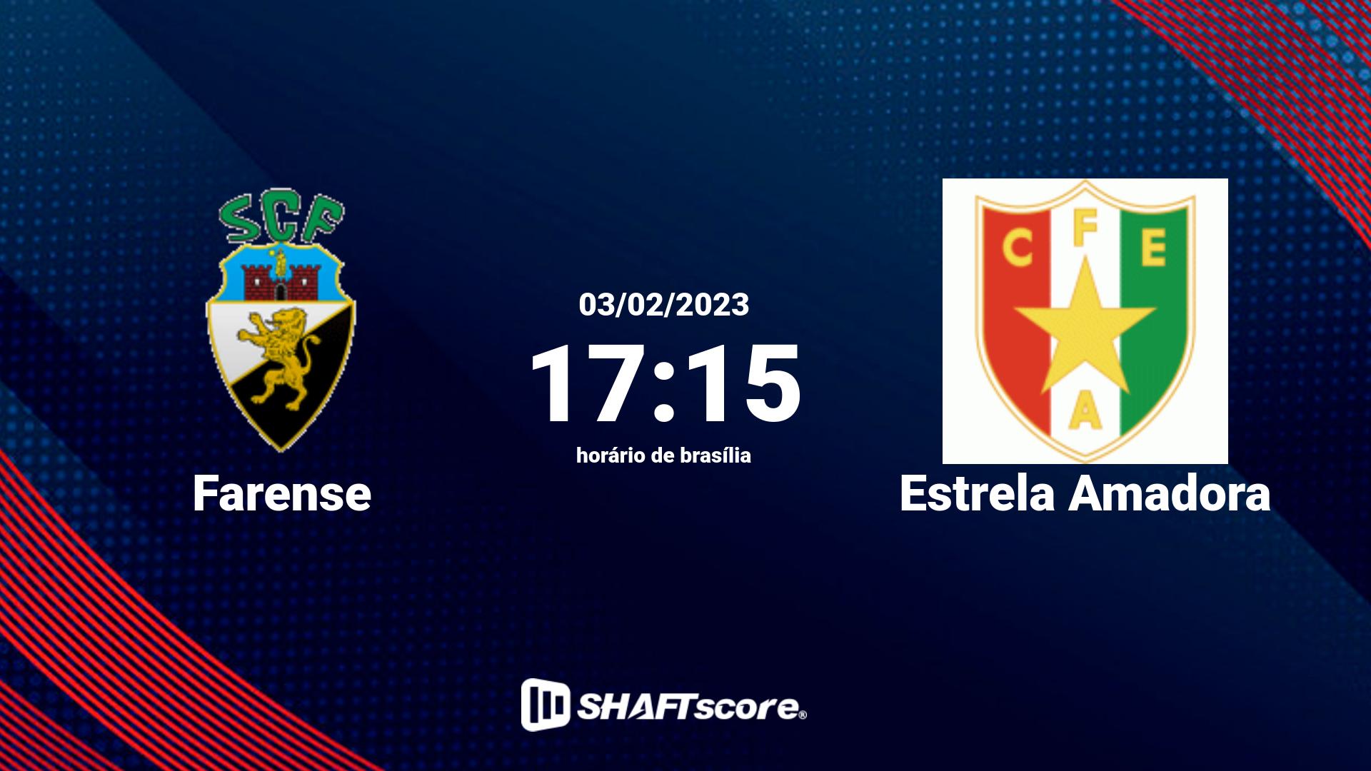 Estatísticas do jogo Farense vs Estrela Amadora 03.02 17:15