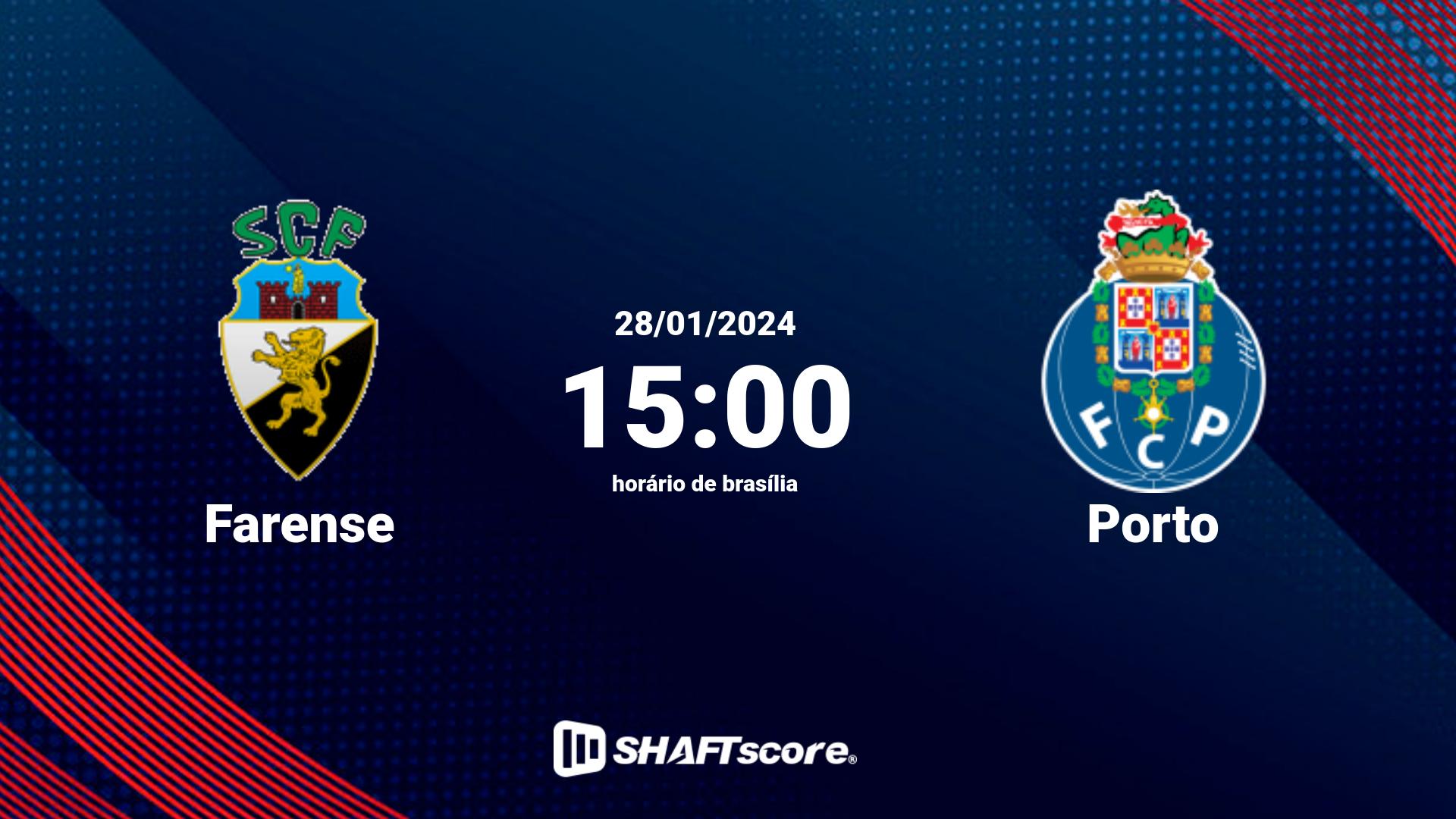 Estatísticas do jogo Farense vs Porto 28.01 15:00