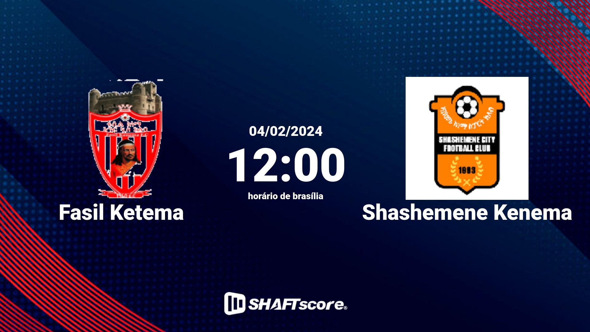 Estatísticas do jogo Fasil Ketema vs Shashemene Kenema 04.02 12:00