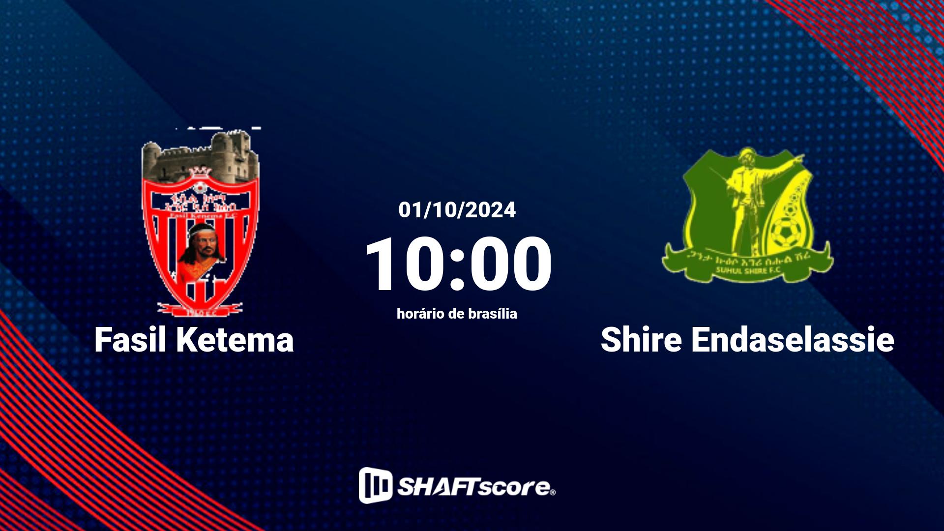 Estatísticas do jogo Fasil Ketema vs Shire Endaselassie 01.10 10:00