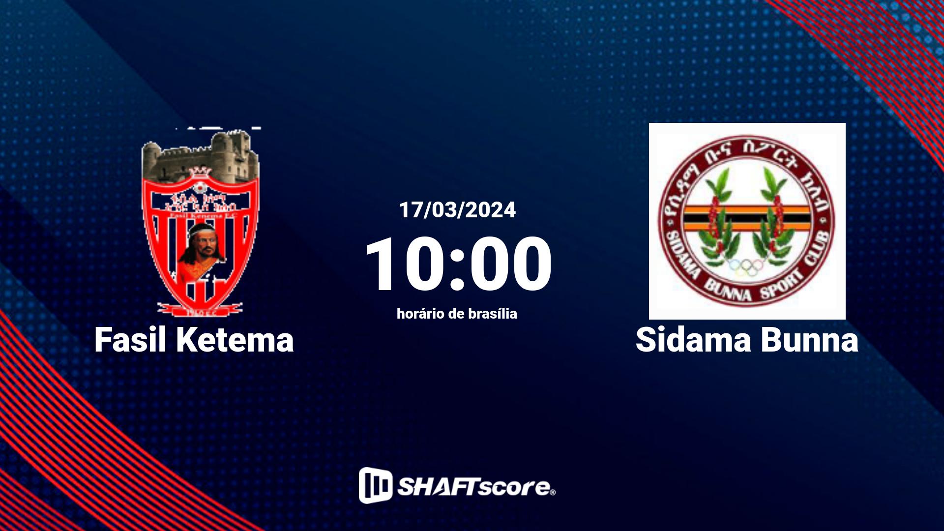 Estatísticas do jogo Fasil Ketema vs Sidama Bunna 17.03 10:00