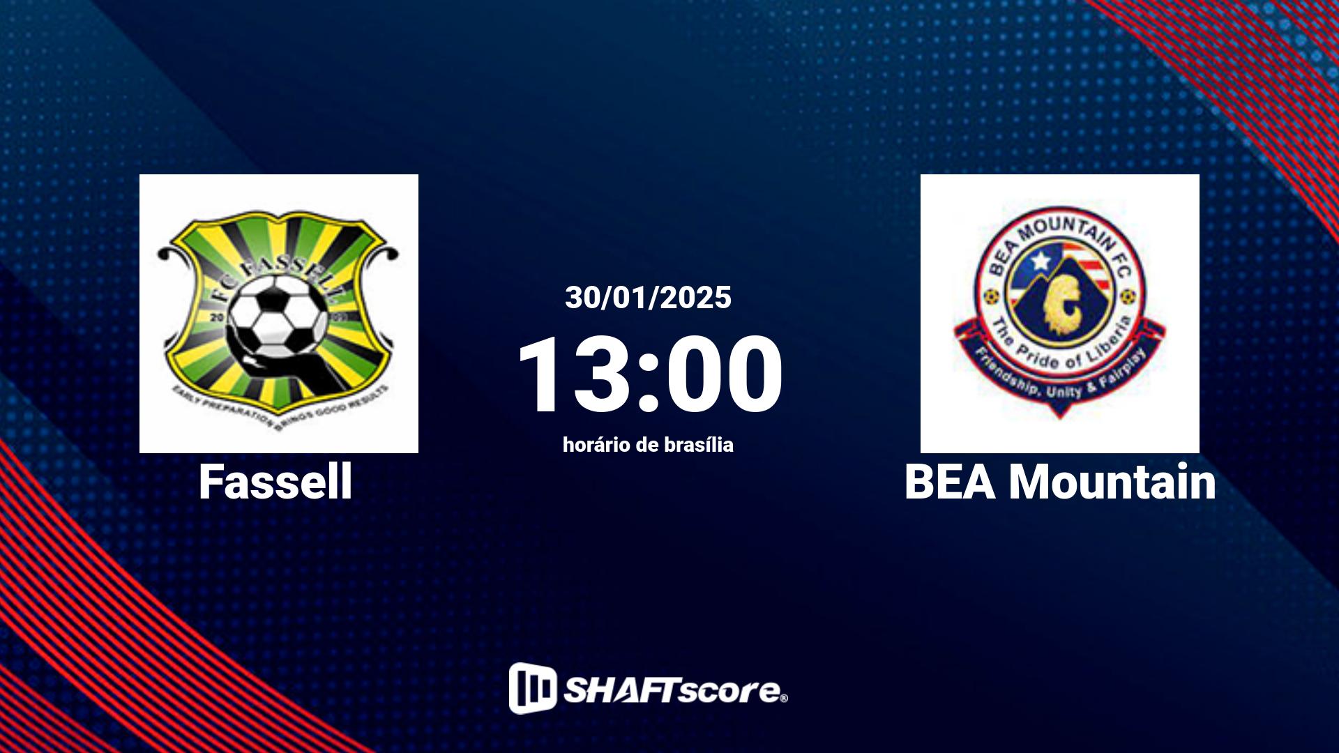 Estatísticas do jogo Fassell vs BEA Mountain 30.01 13:00