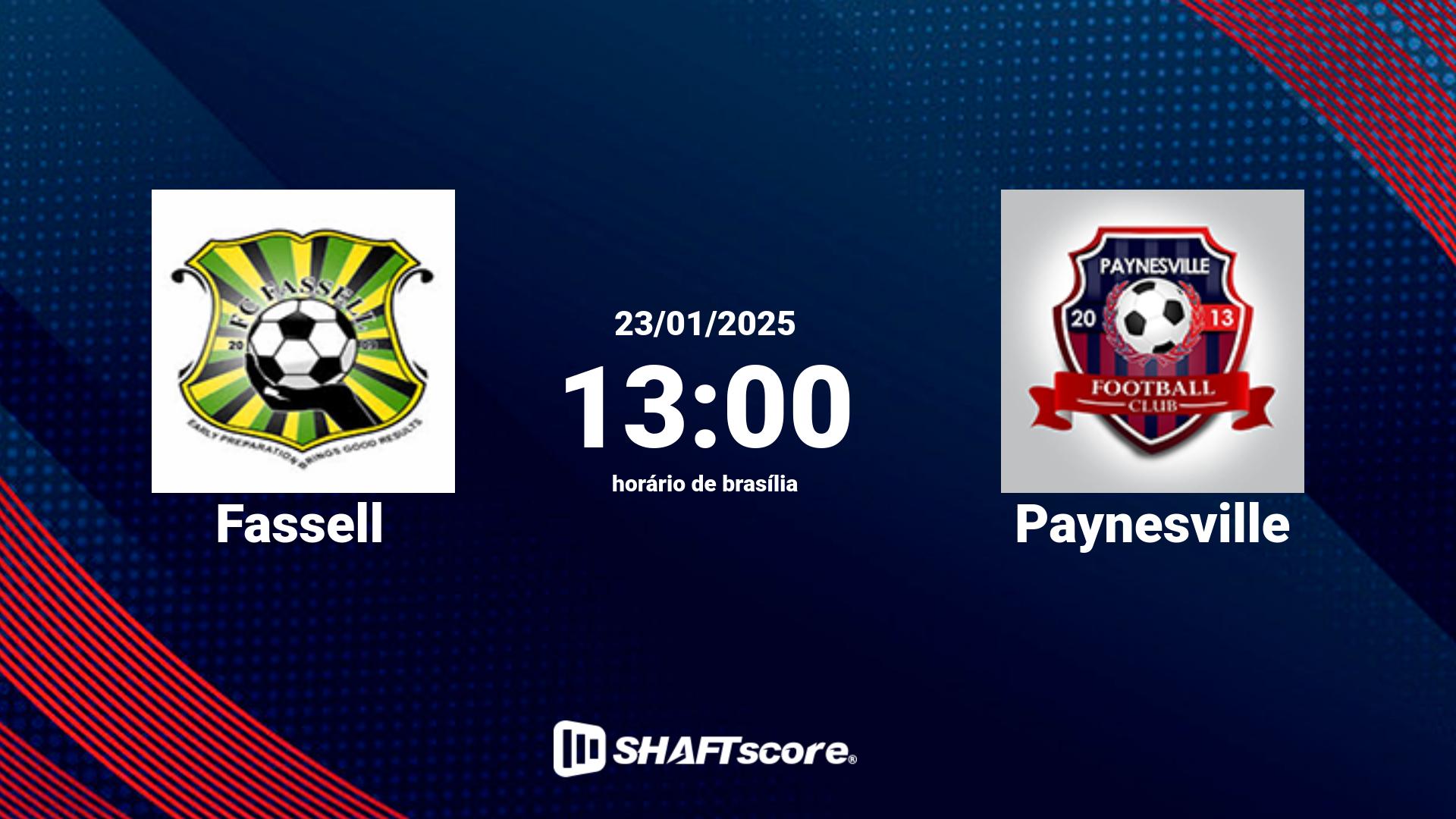 Estatísticas do jogo Fassell vs Paynesville 23.01 13:00