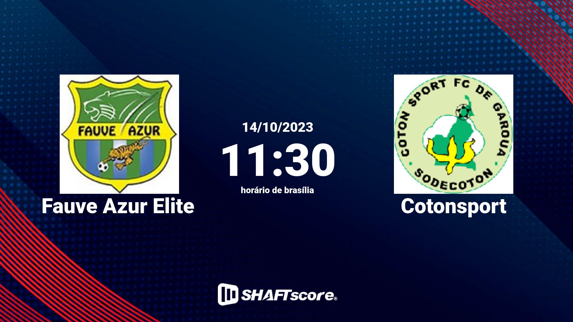 Estatísticas do jogo Fauve Azur Elite vs Cotonsport 14.10 11:30