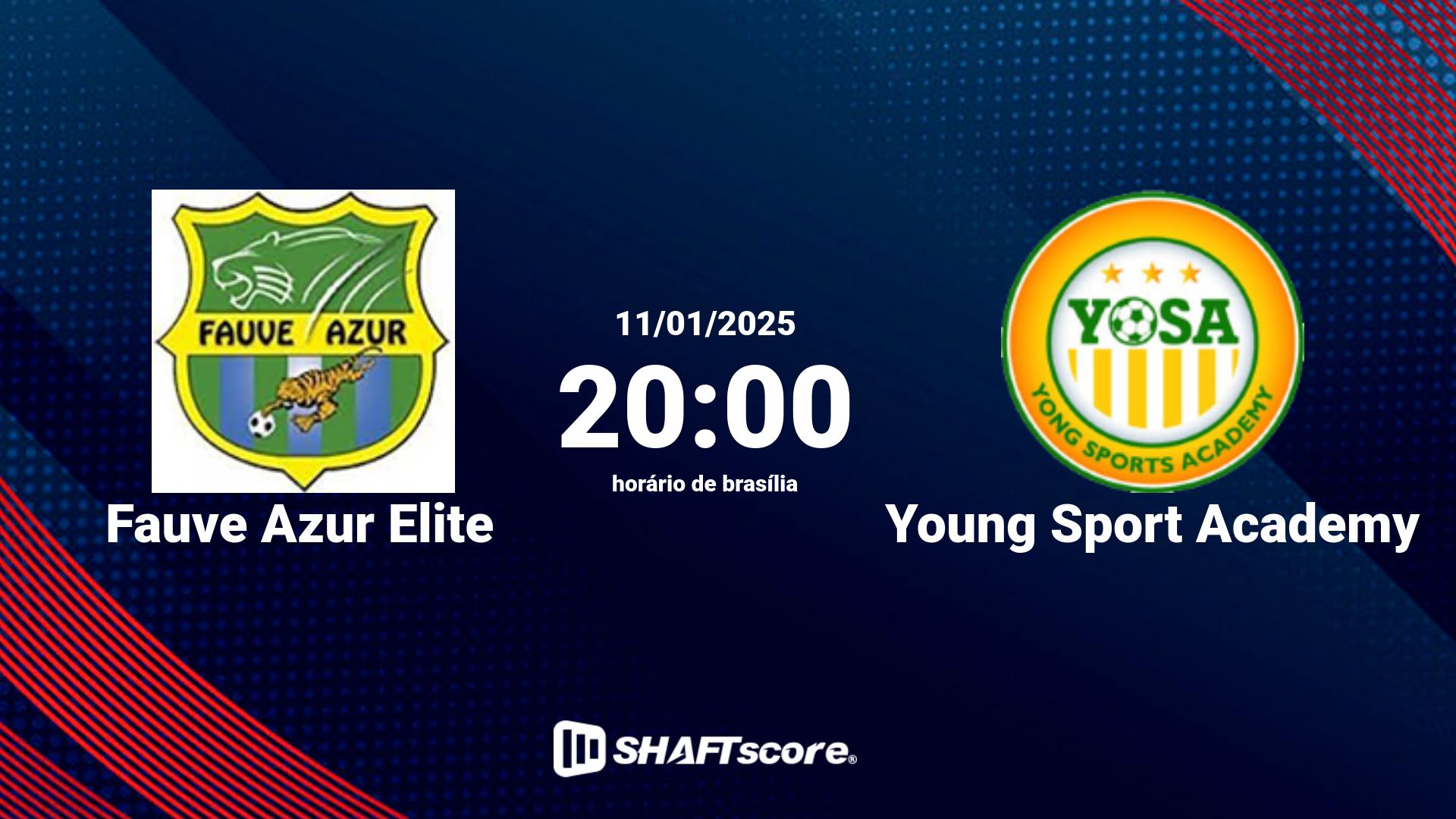 Estatísticas do jogo Fauve Azur Elite vs Young Sport Academy 11.01 20:00