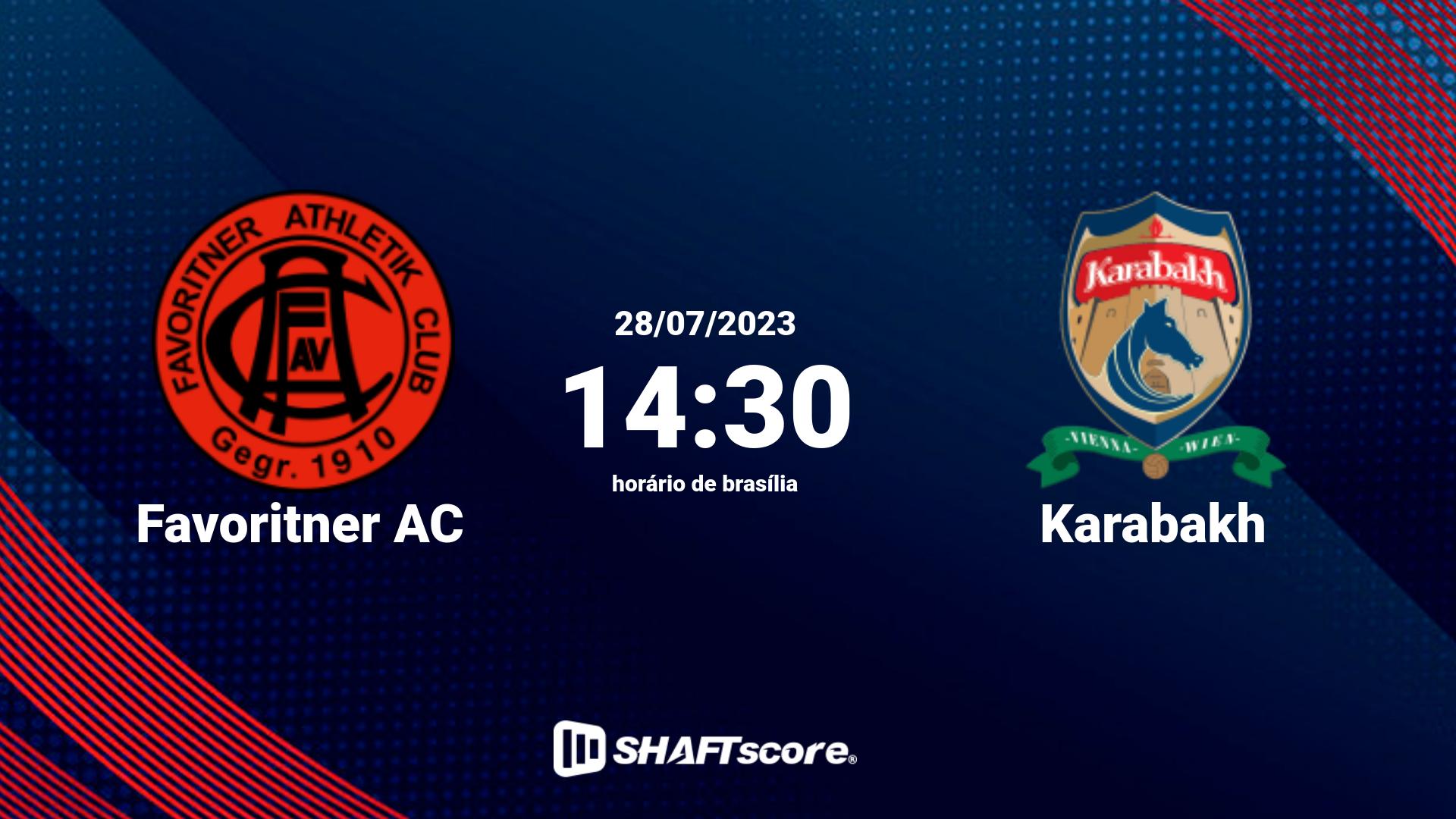 Estatísticas do jogo Favoritner AC vs Karabakh 28.07 14:30