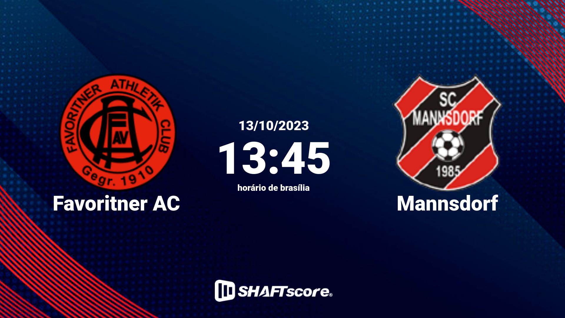 Estatísticas do jogo Favoritner AC vs Mannsdorf 13.10 13:45