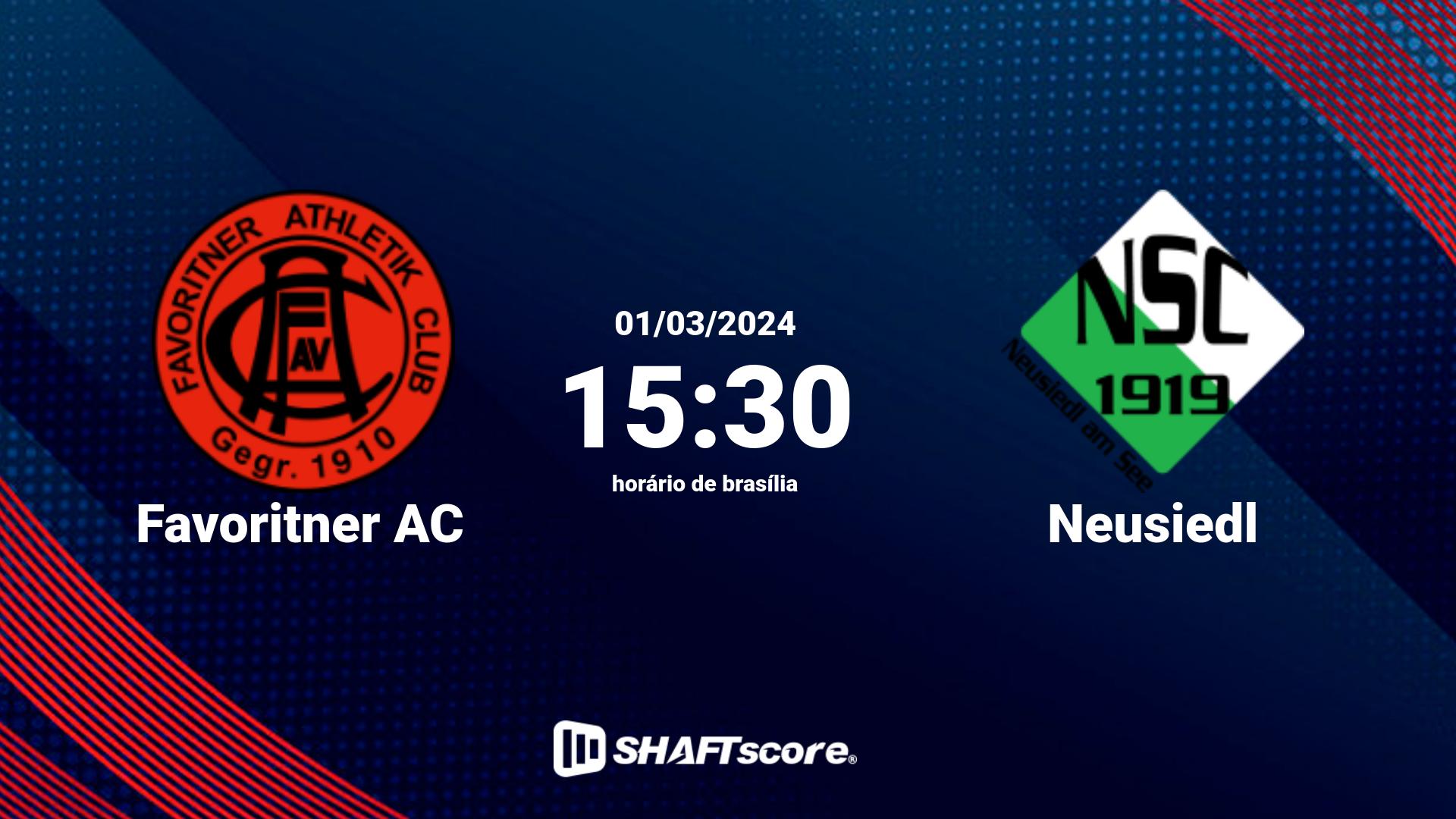 Estatísticas do jogo Favoritner AC vs Neusiedl 01.03 15:30