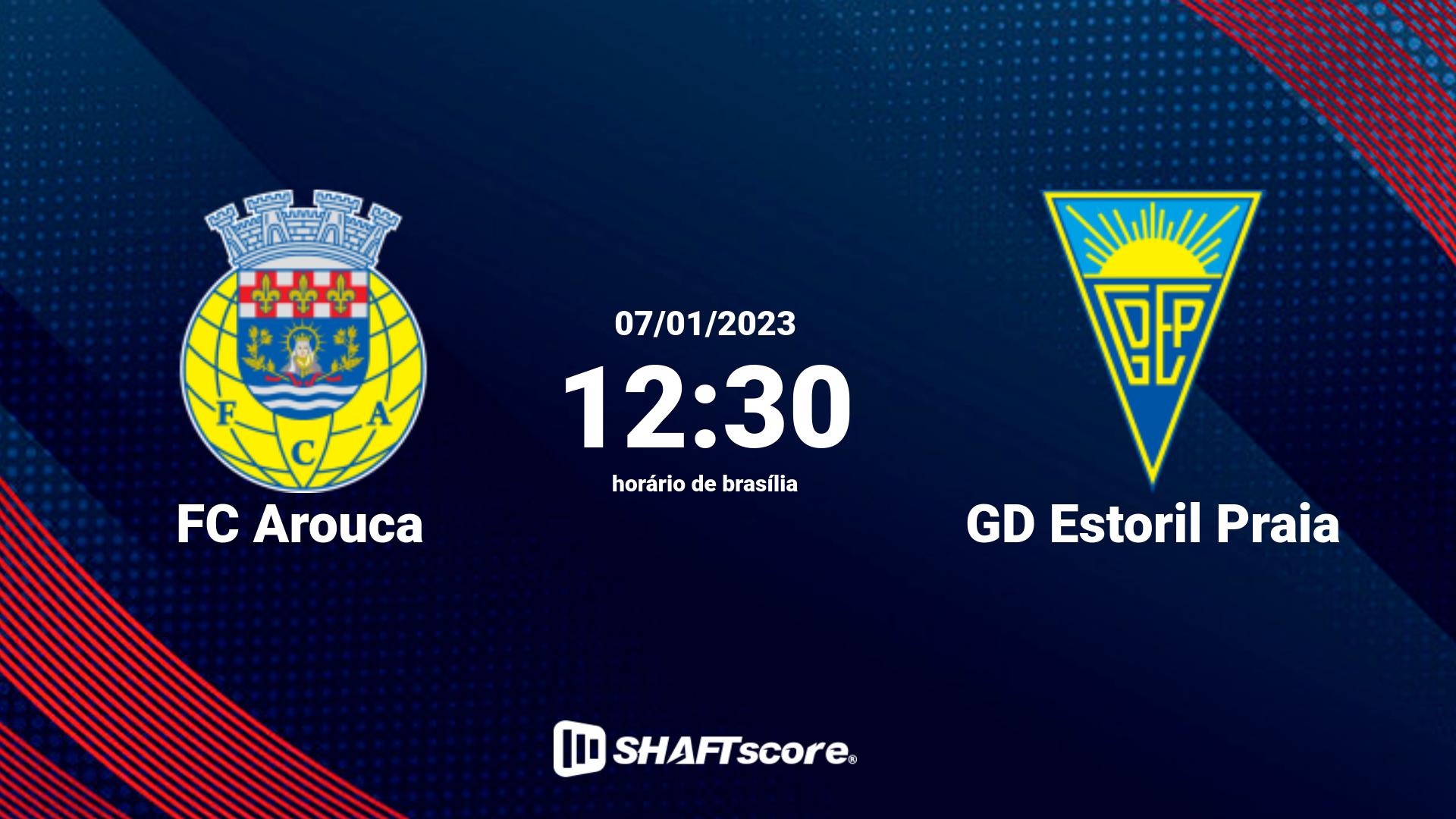 Estatísticas do jogo FC Arouca vs GD Estoril Praia 07.01 12:30