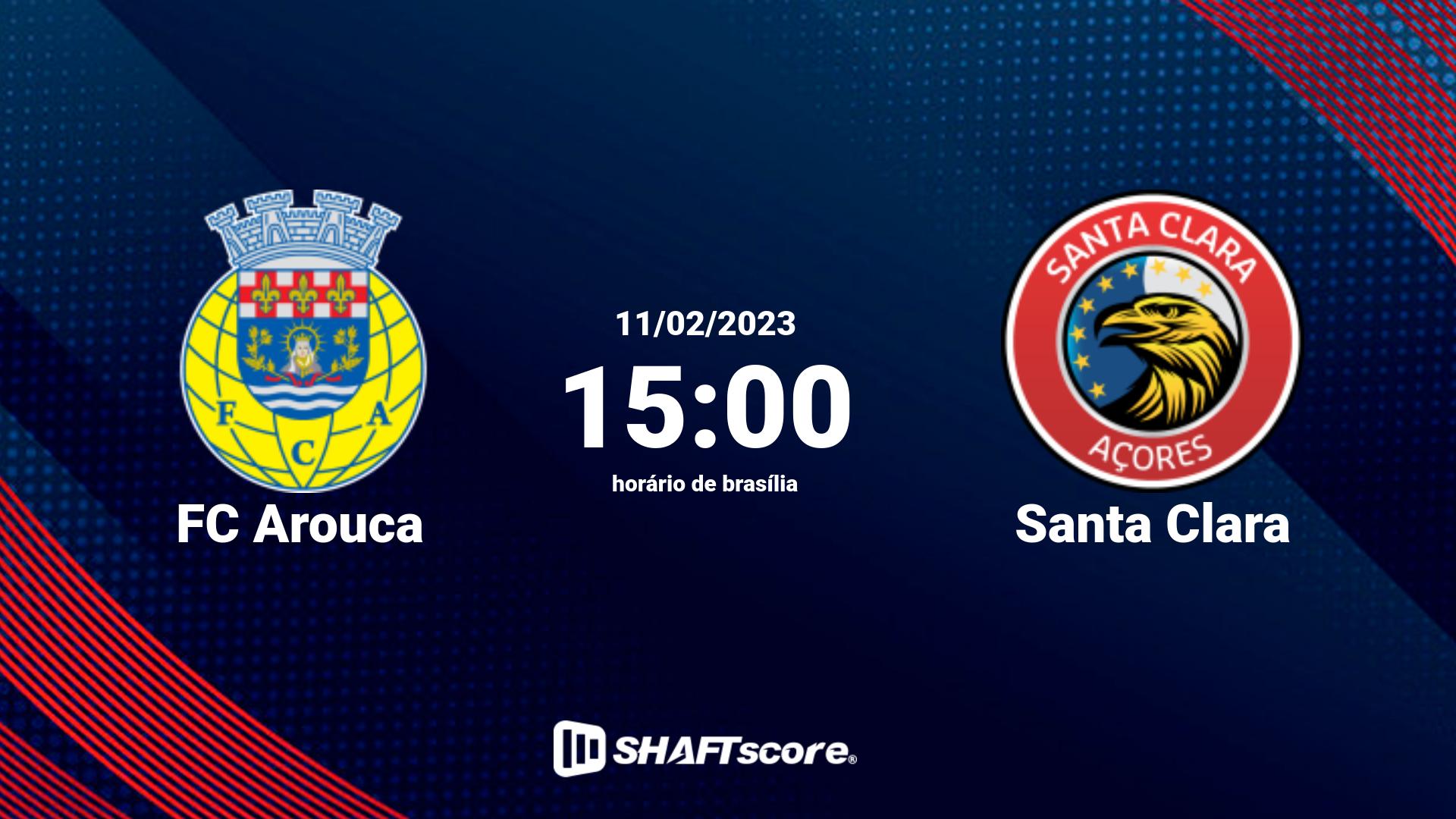 Estatísticas do jogo FC Arouca vs Santa Clara 11.02 15:00