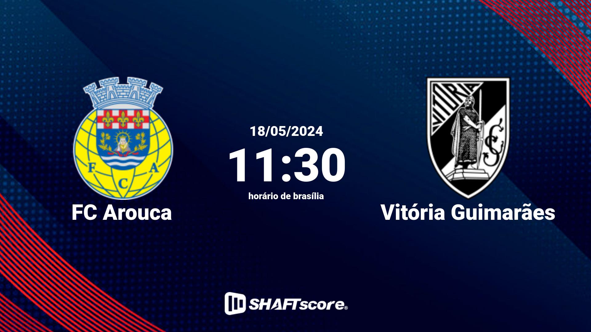 Estatísticas do jogo FC Arouca vs Vitória Guimarães 18.05 11:30