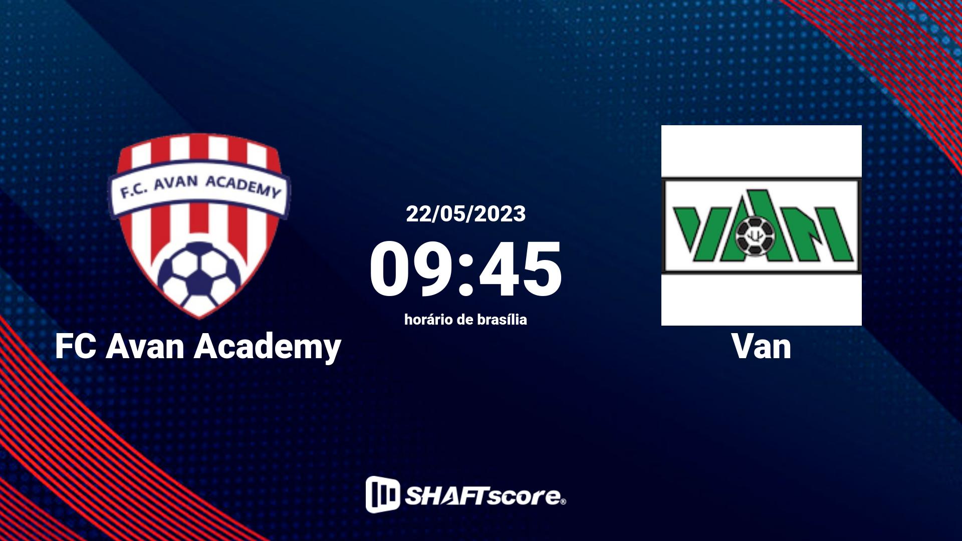 Estatísticas do jogo FC Avan Academy vs Van 22.05 09:45