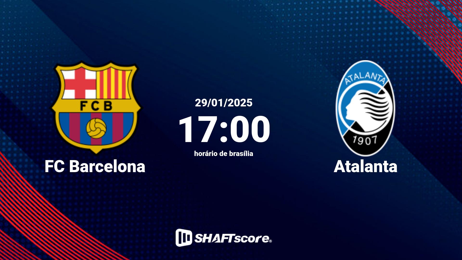 Estatísticas do jogo FC Barcelona vs Atalanta 29.01 17:00