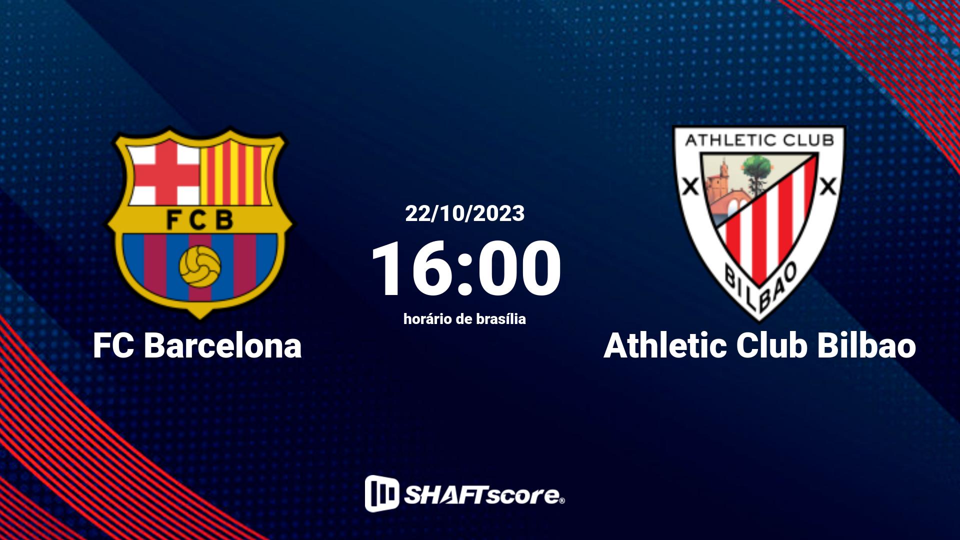 Estatísticas do jogo FC Barcelona vs Athletic Club Bilbao 22.10 16:00