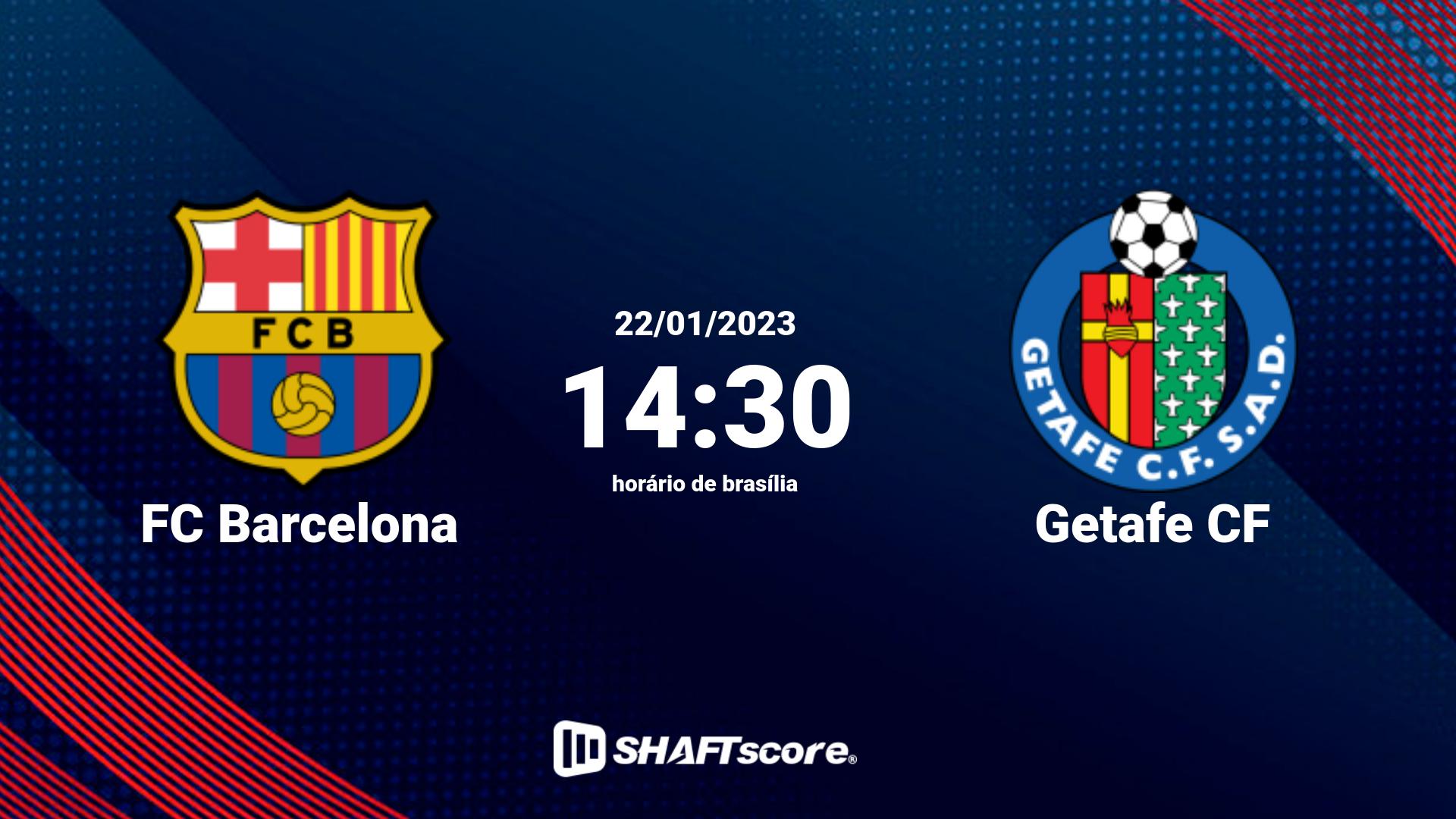 Estatísticas do jogo FC Barcelona vs Getafe CF 22.01 14:30