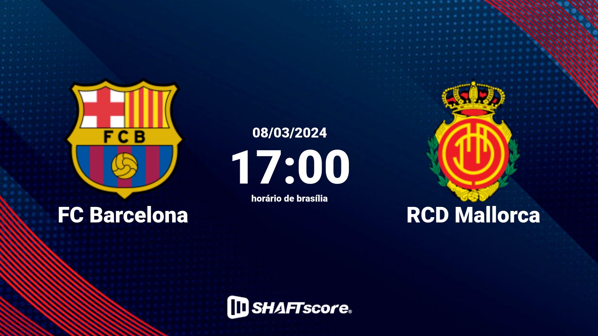 Estatísticas do jogo FC Barcelona vs RCD Mallorca 08.03 17:00