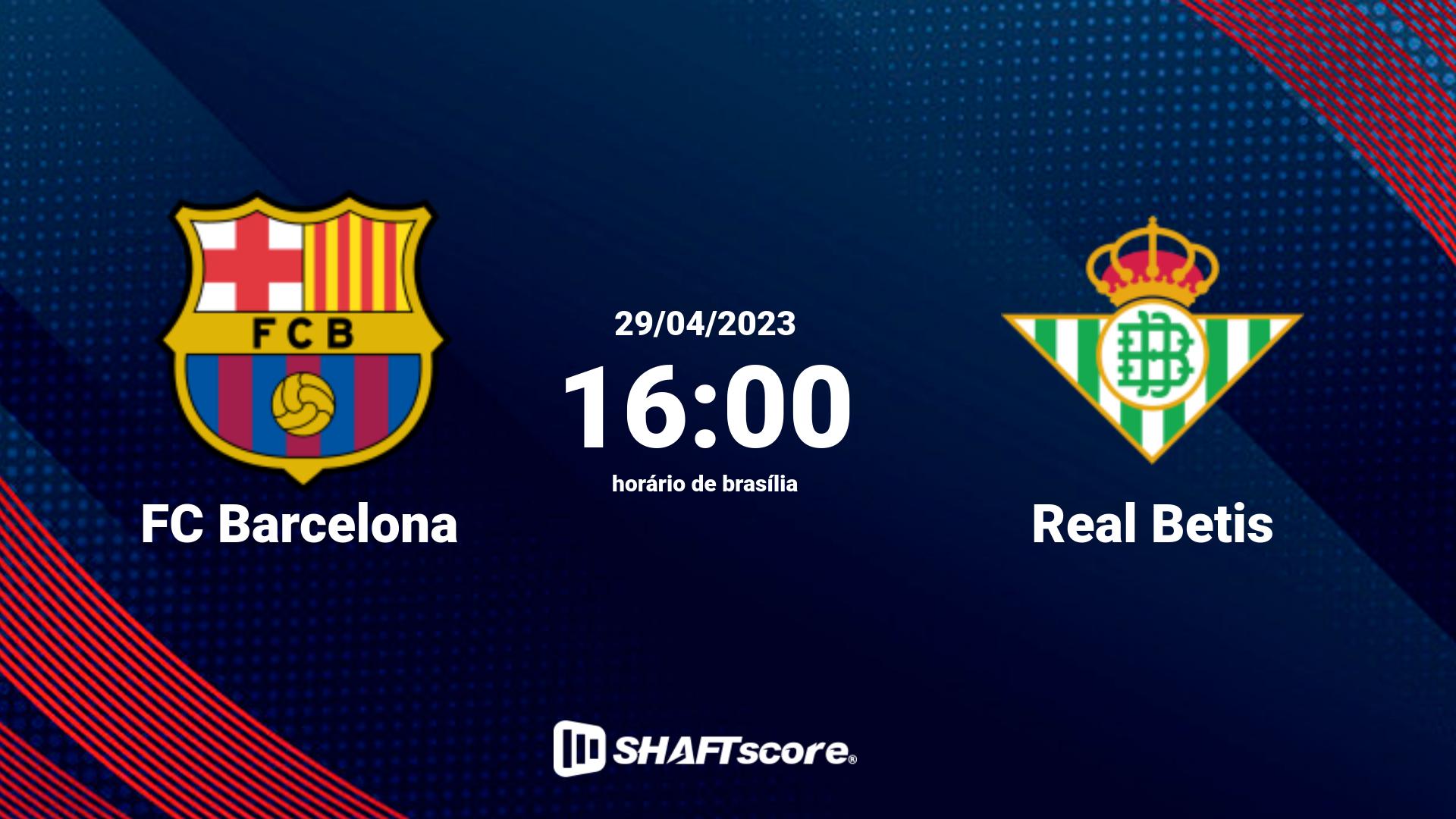 Estatísticas do jogo FC Barcelona vs Real Betis 29.04 16:00