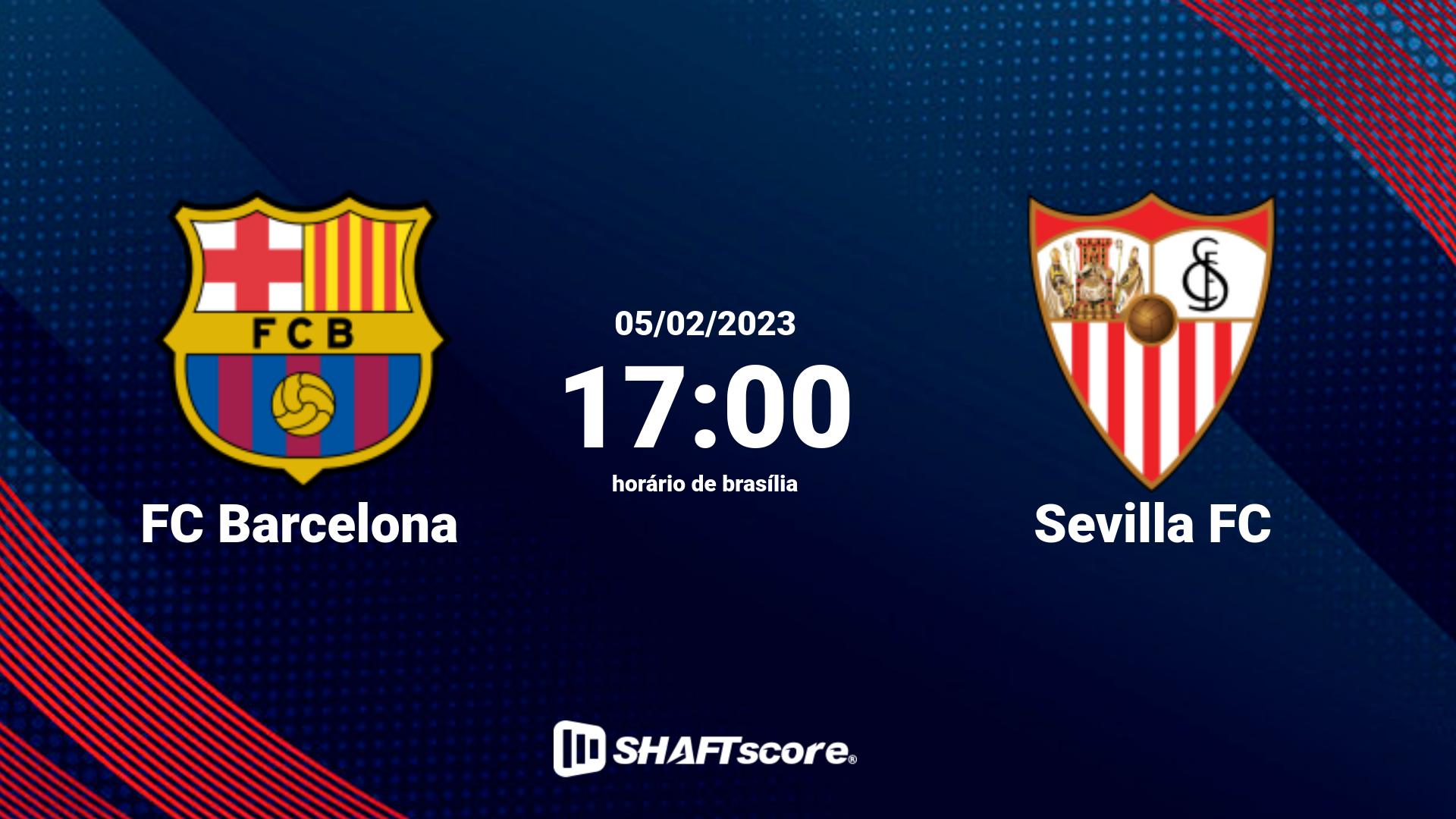 Estatísticas do jogo FC Barcelona vs Sevilla FC 05.02 17:00