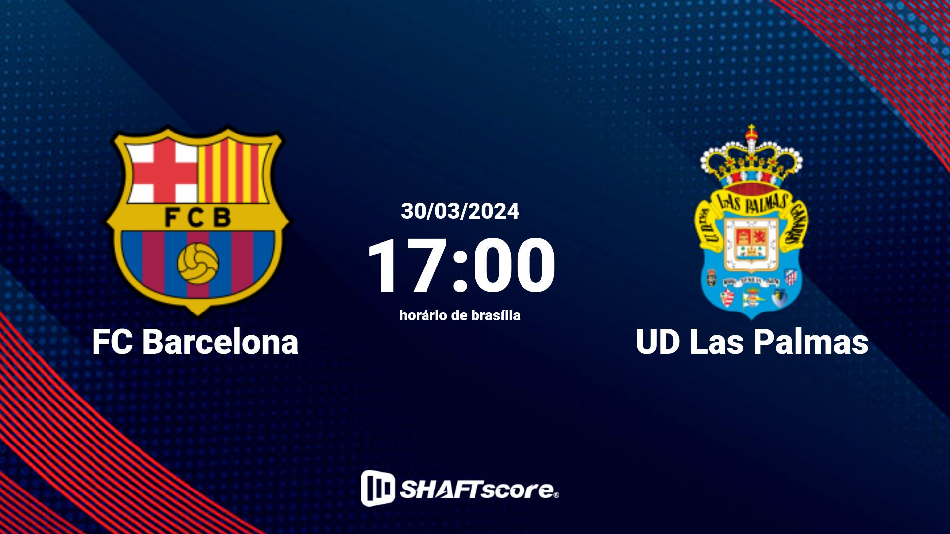 Estatísticas do jogo FC Barcelona vs UD Las Palmas 30.03 17:00