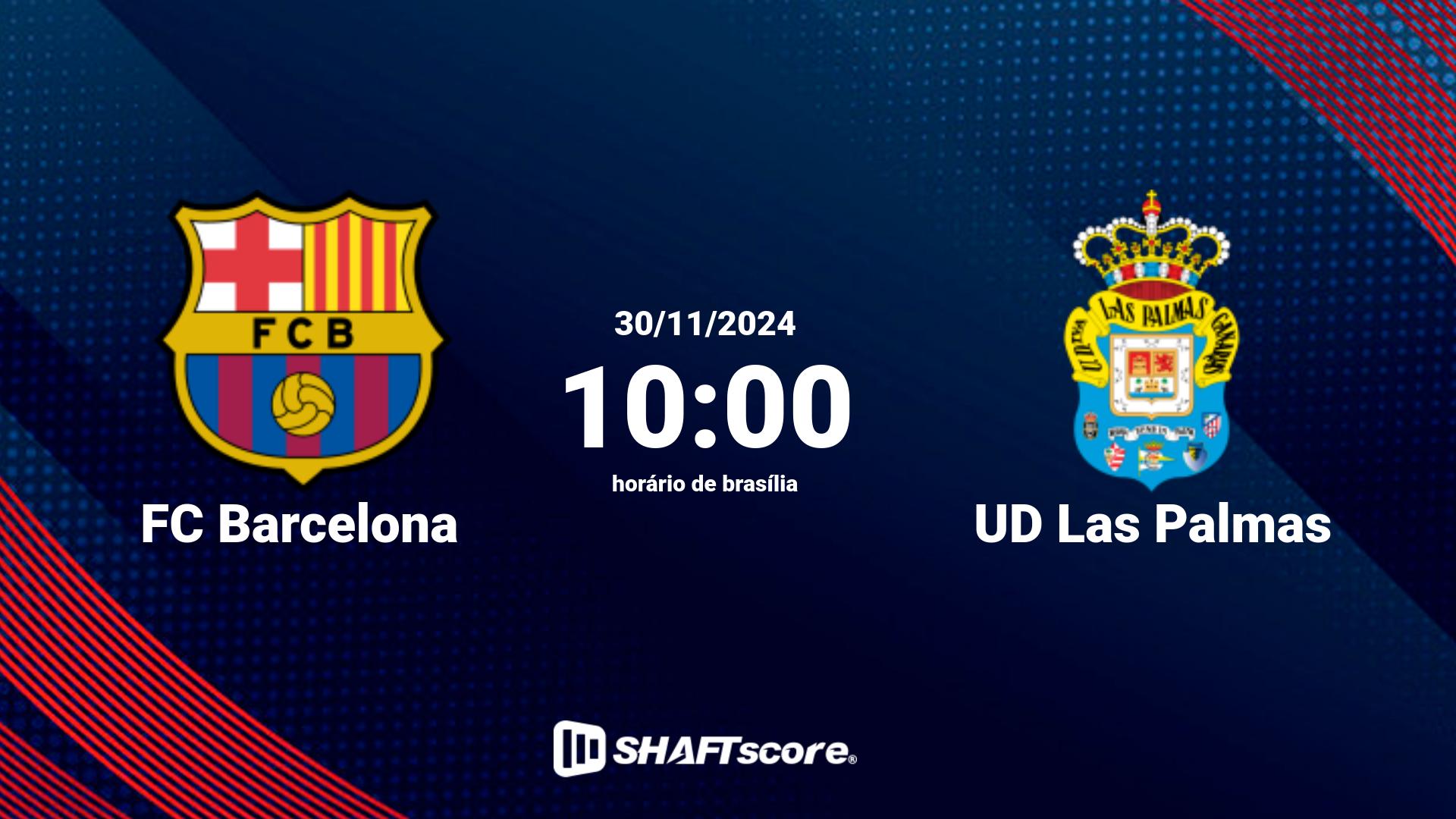 Estatísticas do jogo FC Barcelona vs UD Las Palmas 30.11 10:00