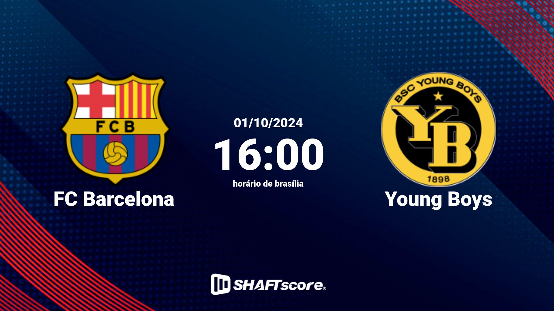 Estatísticas do jogo FC Barcelona vs Young Boys 01.10 16:00