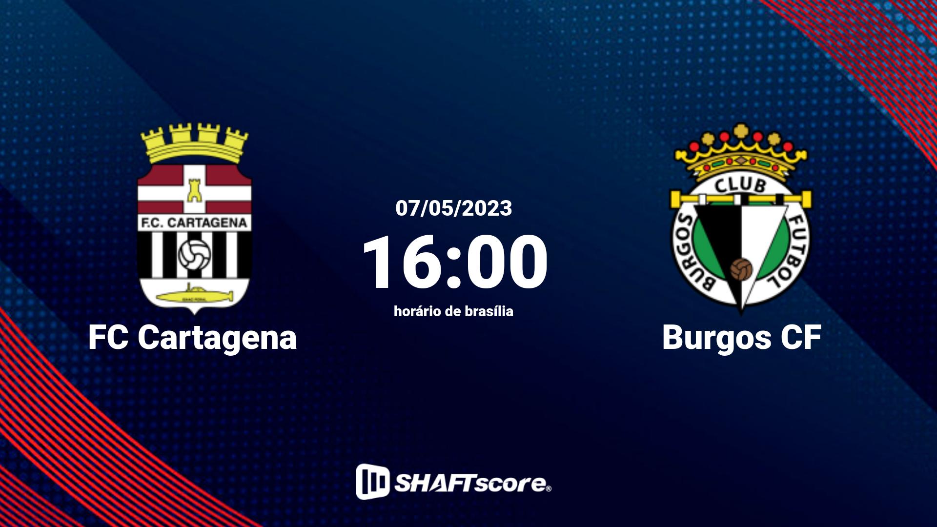 Estatísticas do jogo FC Cartagena vs Burgos CF 07.05 16:00