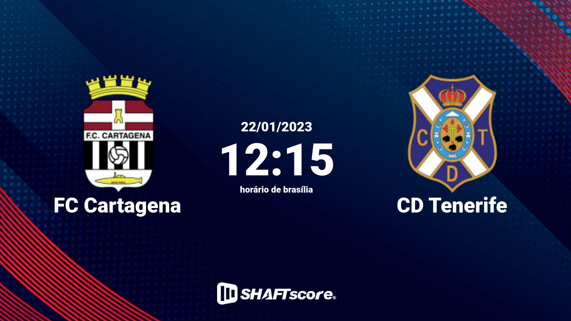 Estatísticas do jogo FC Cartagena vs CD Tenerife 22.01 12:15