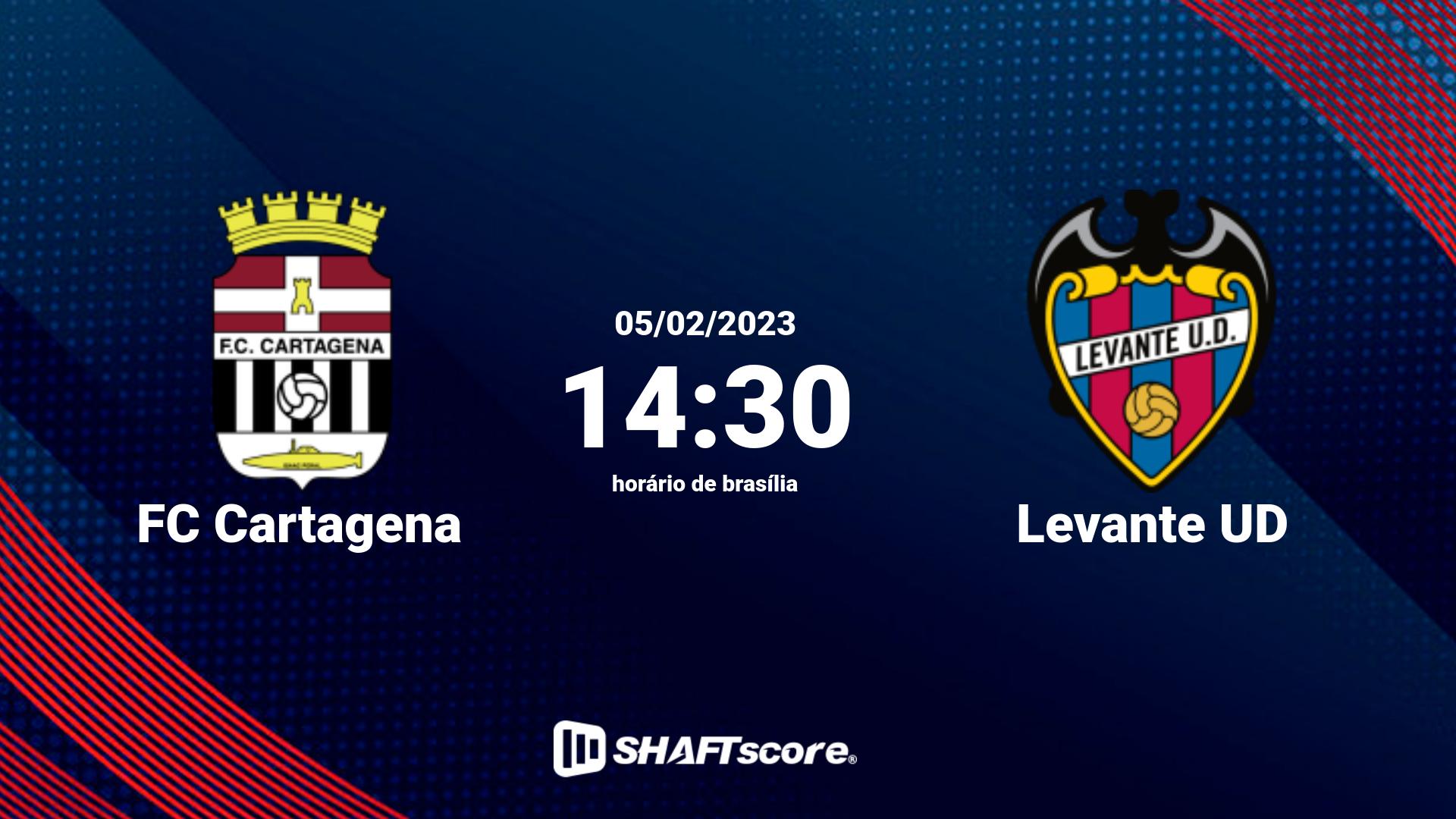 Estatísticas do jogo FC Cartagena vs Levante UD 05.02 14:30