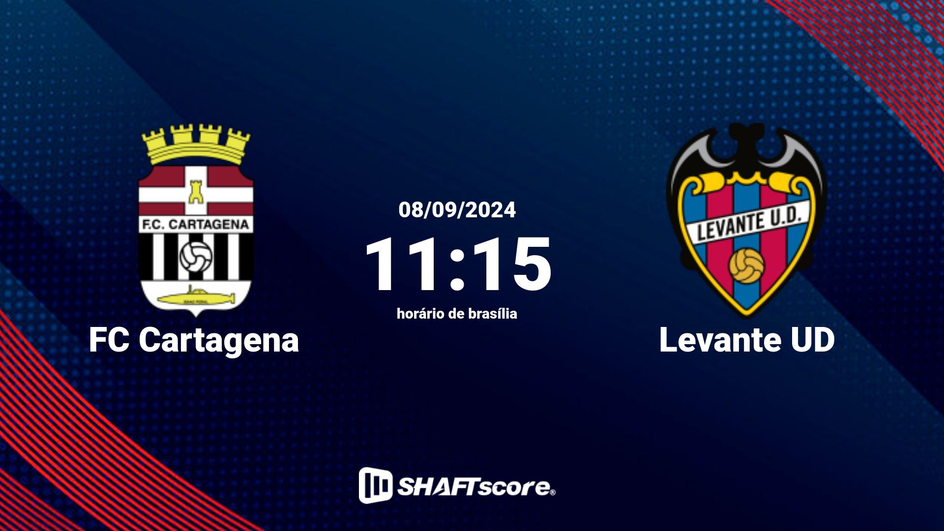 Estatísticas do jogo FC Cartagena vs Levante UD 08.09 11:15