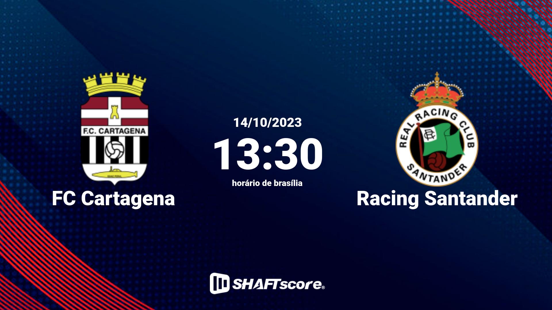 Estatísticas do jogo FC Cartagena vs Racing Santander 14.10 13:30