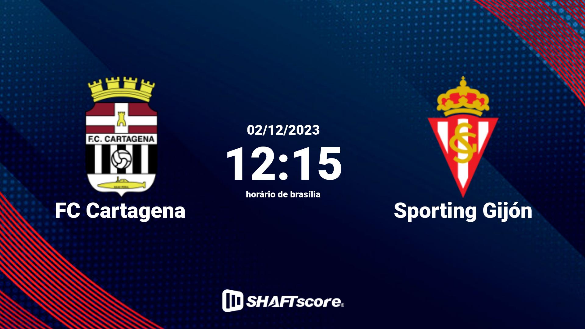 Estatísticas do jogo FC Cartagena vs Sporting Gijón 02.12 12:15