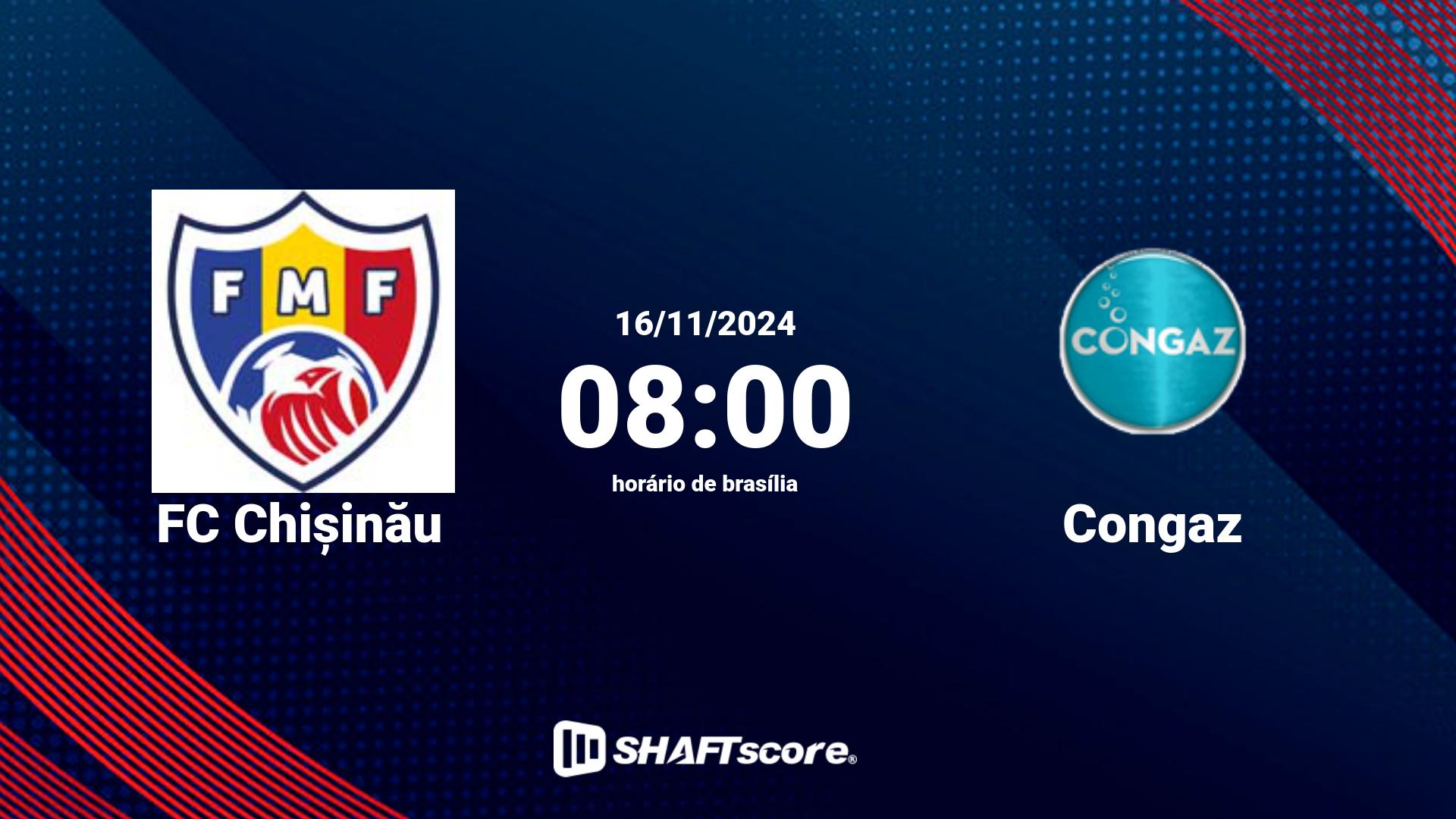 Estatísticas do jogo FC Chișinău vs Congaz 16.11 08:00