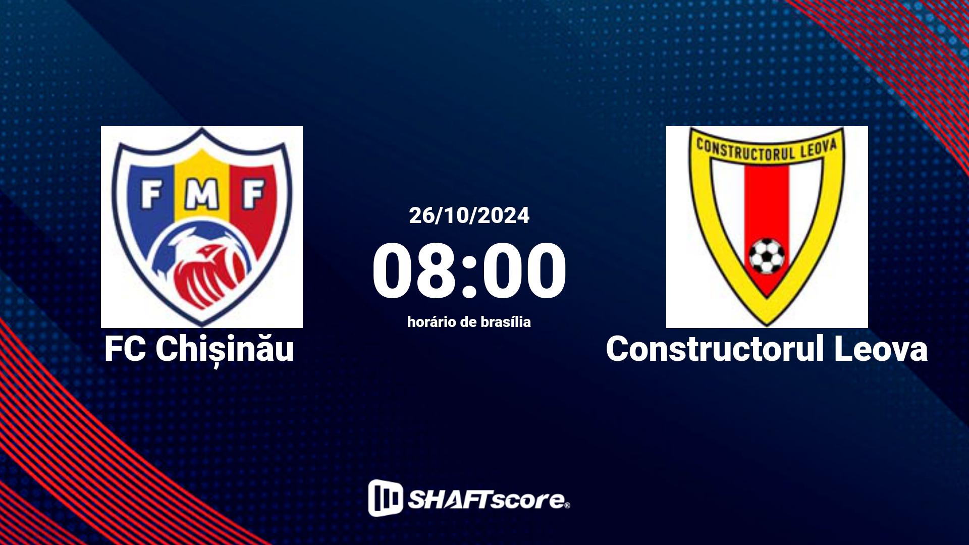 Estatísticas do jogo FC Chișinău vs Constructorul Leova 26.10 08:00