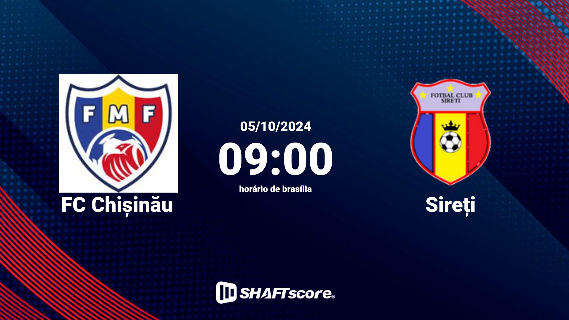 Estatísticas do jogo FC Chișinău vs Sireți 05.10 09:00