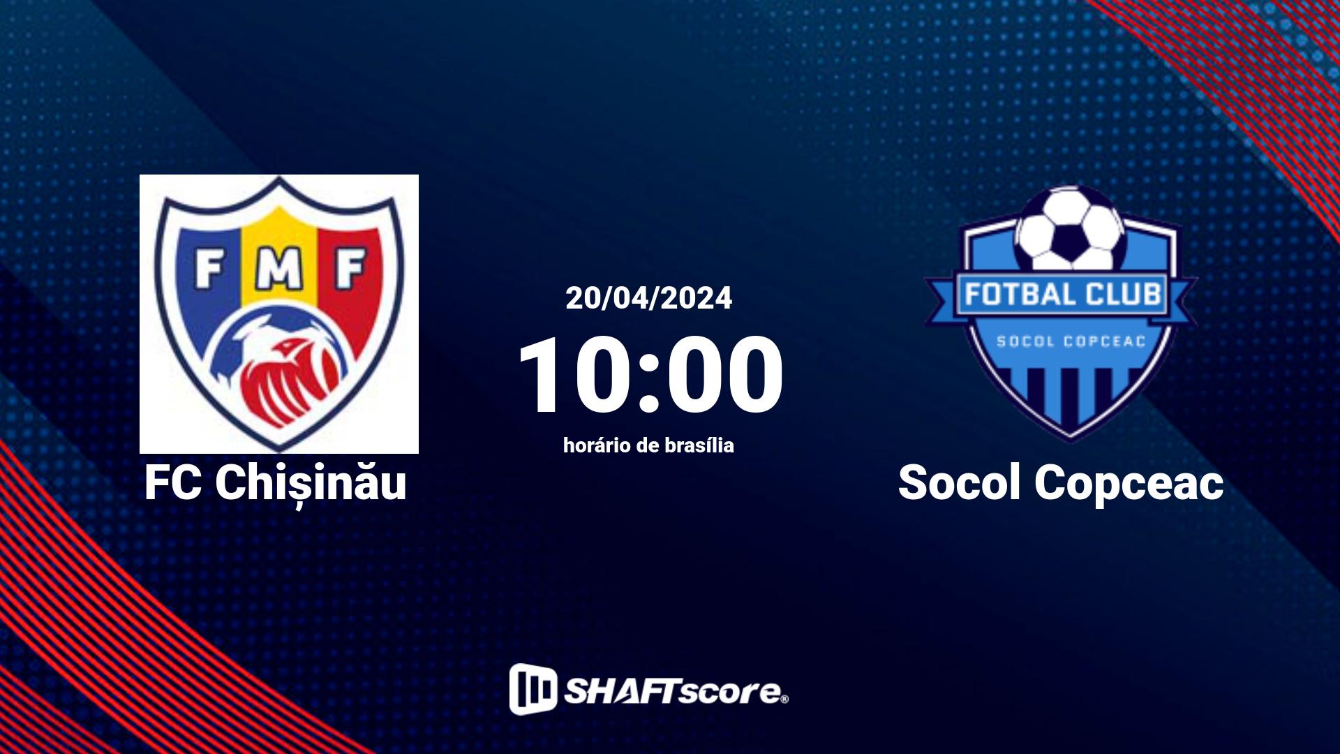 Estatísticas do jogo FC Chișinău vs Socol Copceac 20.04 10:00